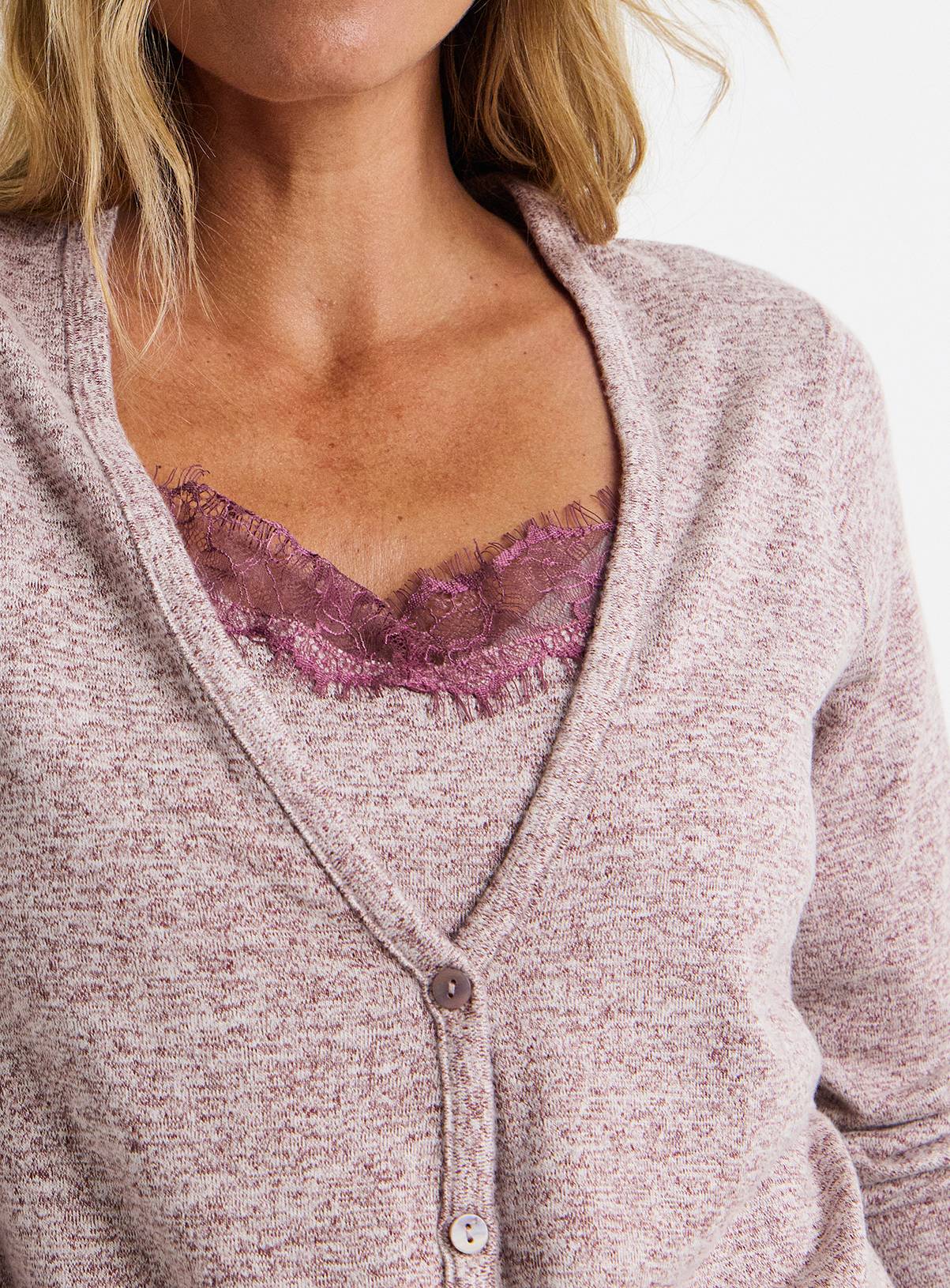 JD WILLIAMS Lace Trim Button Front Top 24 - Image 4