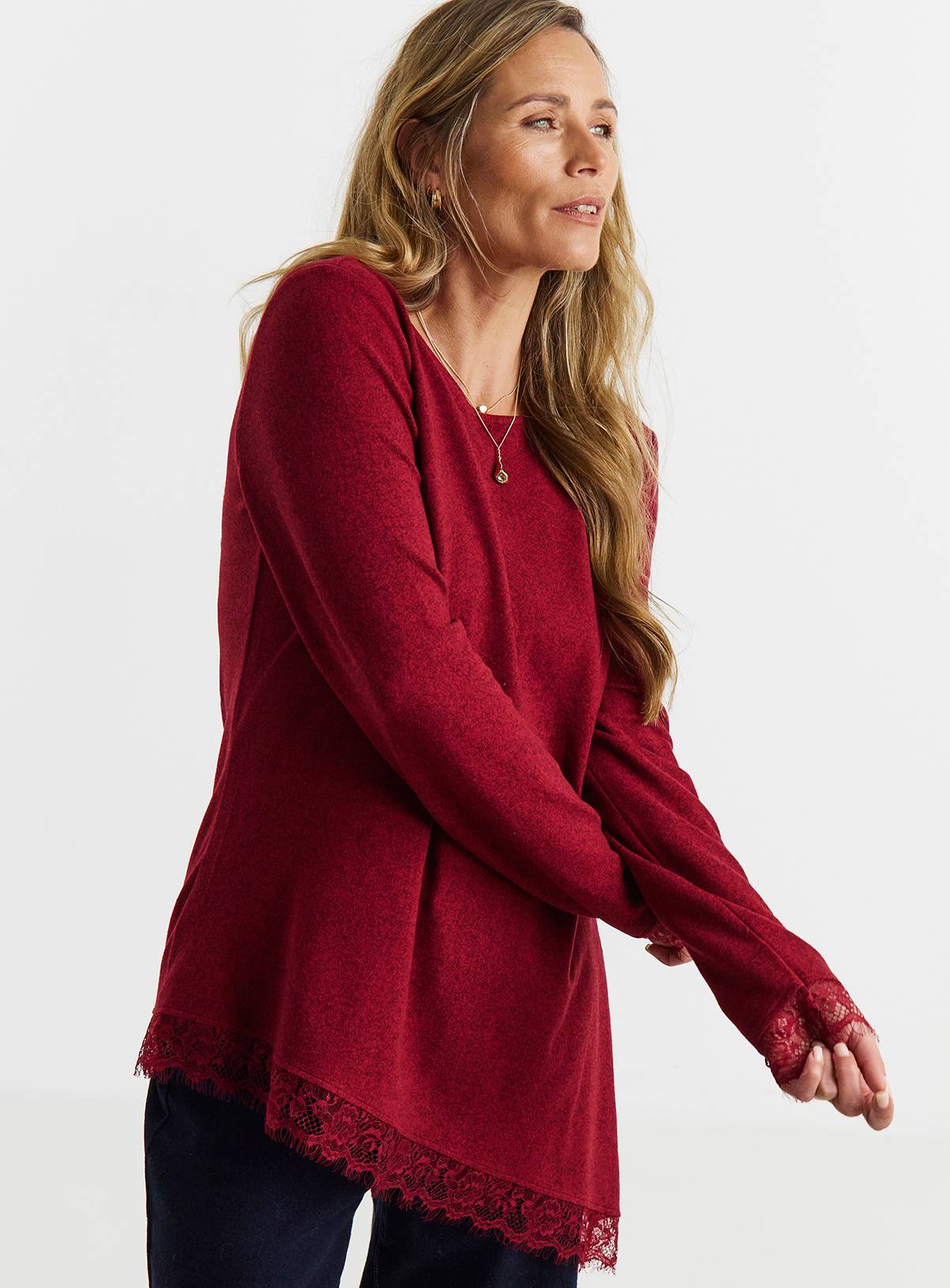 JD WILLIAMS Crew Lace Ayshem Long Top 12 - Image 1