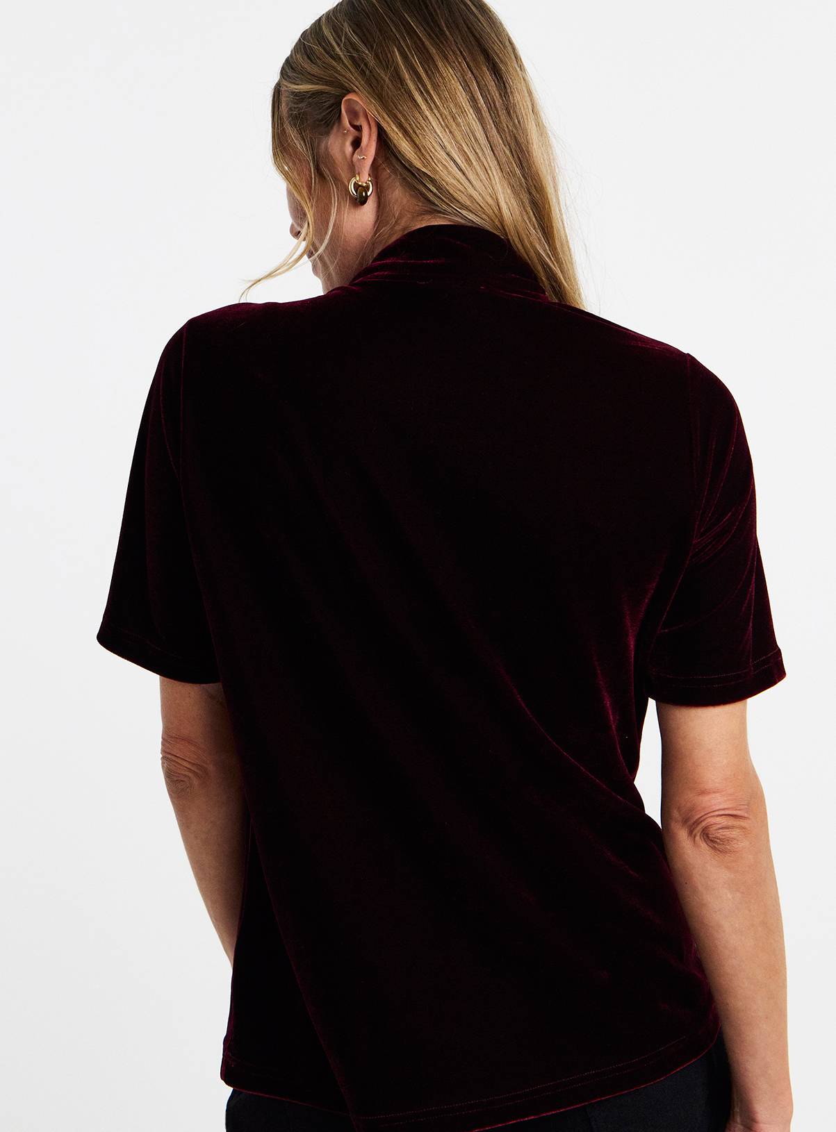 JD WILLIAMS Velvet Tie Neck Top 10 - Image 2
