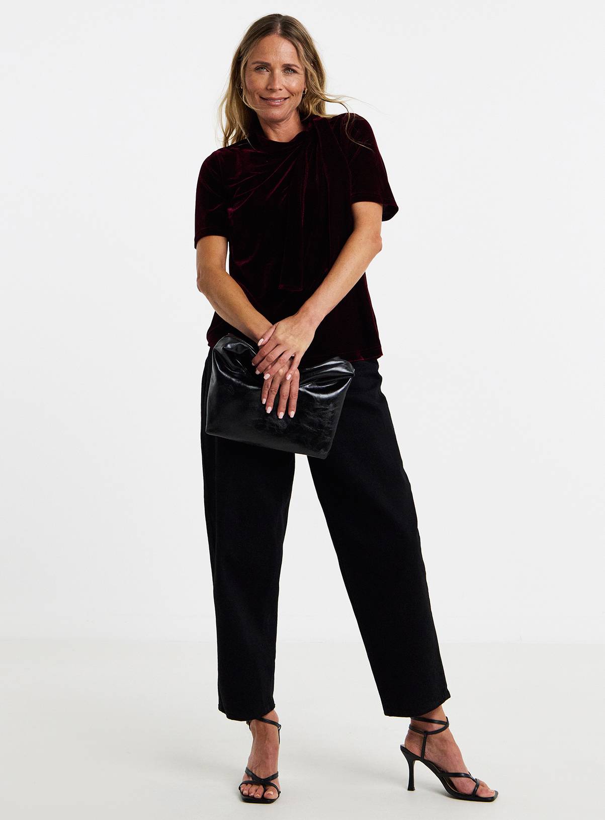 JD WILLIAMS Velvet Tie Neck Top 10 - Image 3