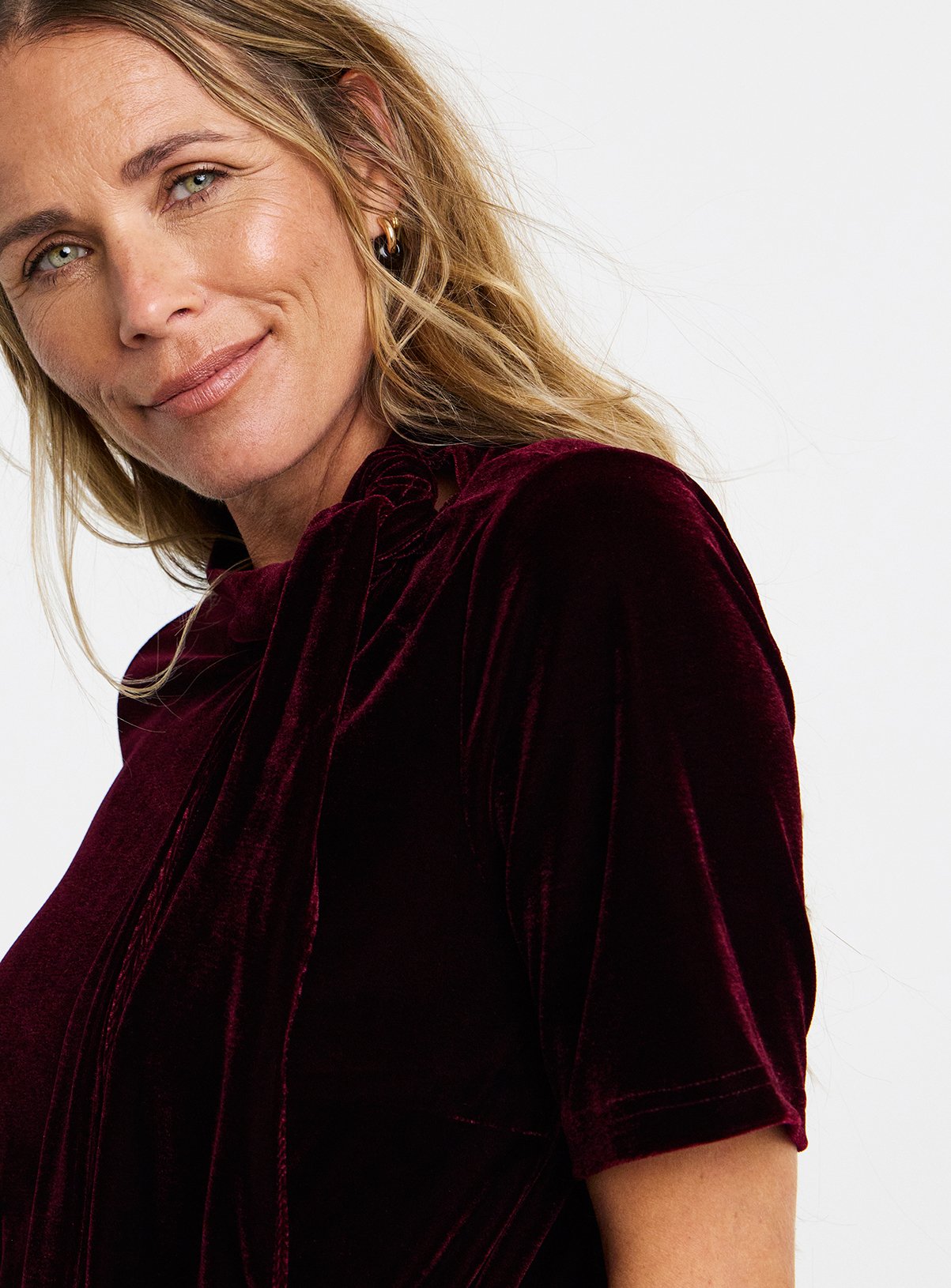 JD WILLIAMS Velvet Tie Neck Top 10 - Image 4 thumbnail