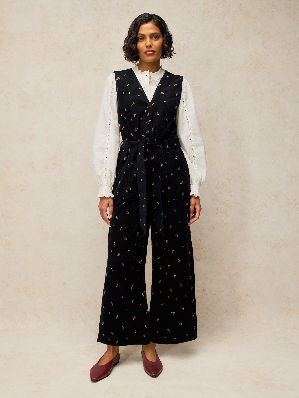 WHITE STUFF Betty Cord Dungaree 10R - Image 1 thumbnail