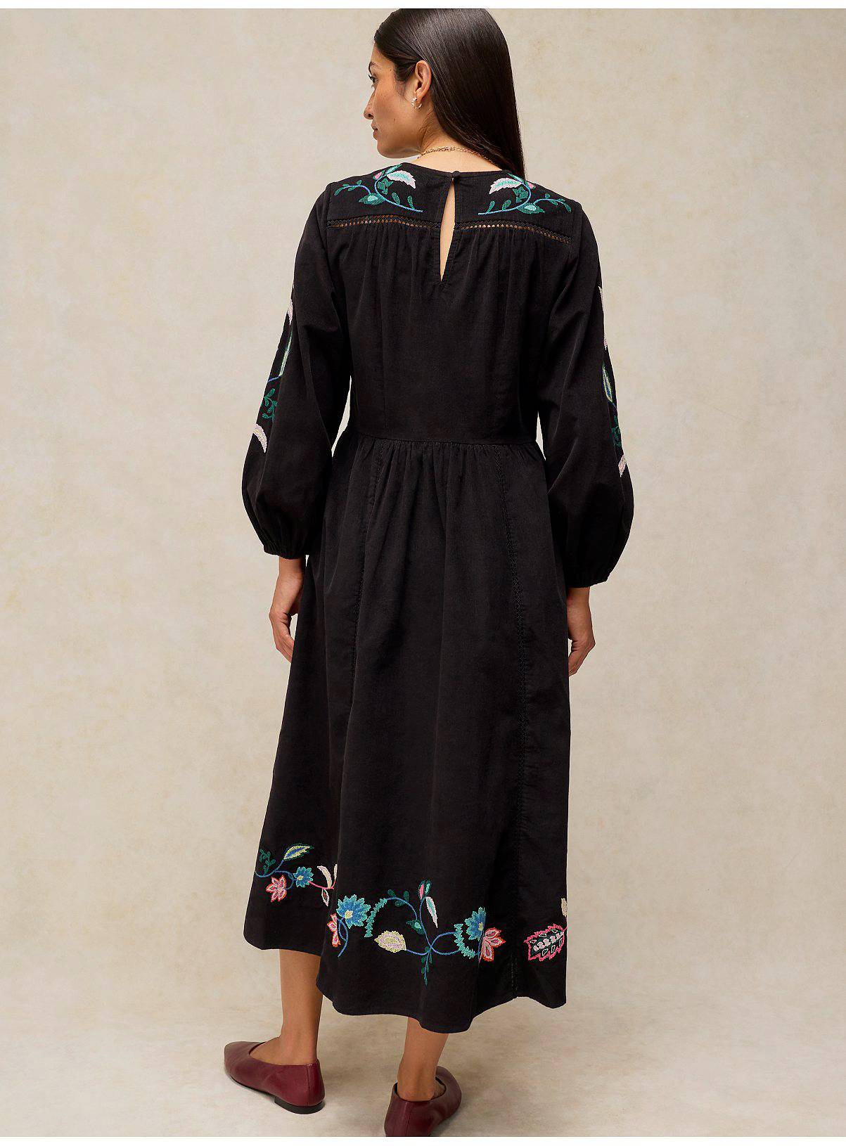 WHITE STUFF Wren Embroidered Cord Dress 16 - Image 2