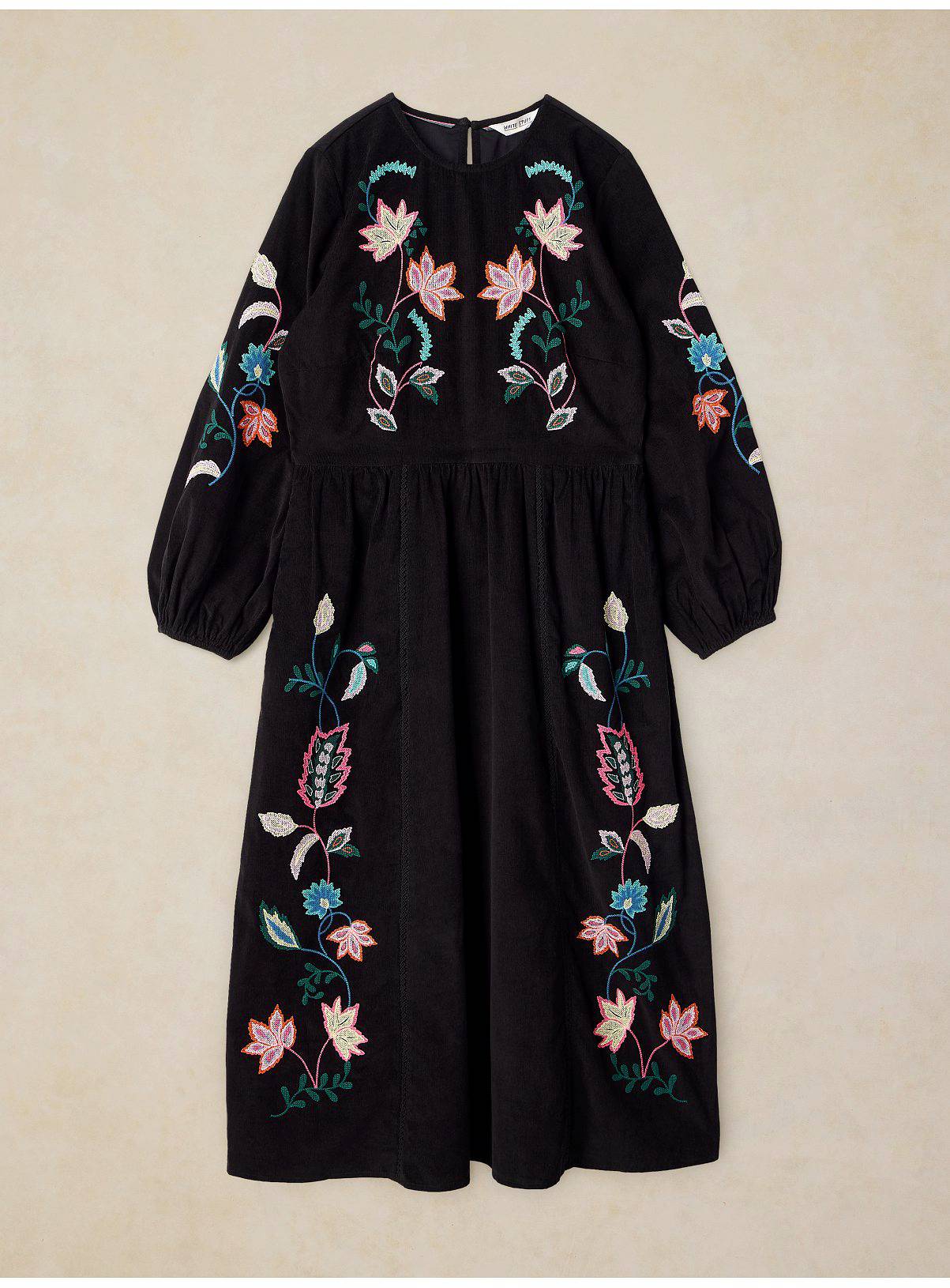 WHITE STUFF Wren Embroidered Cord Dress 16 - Image 5