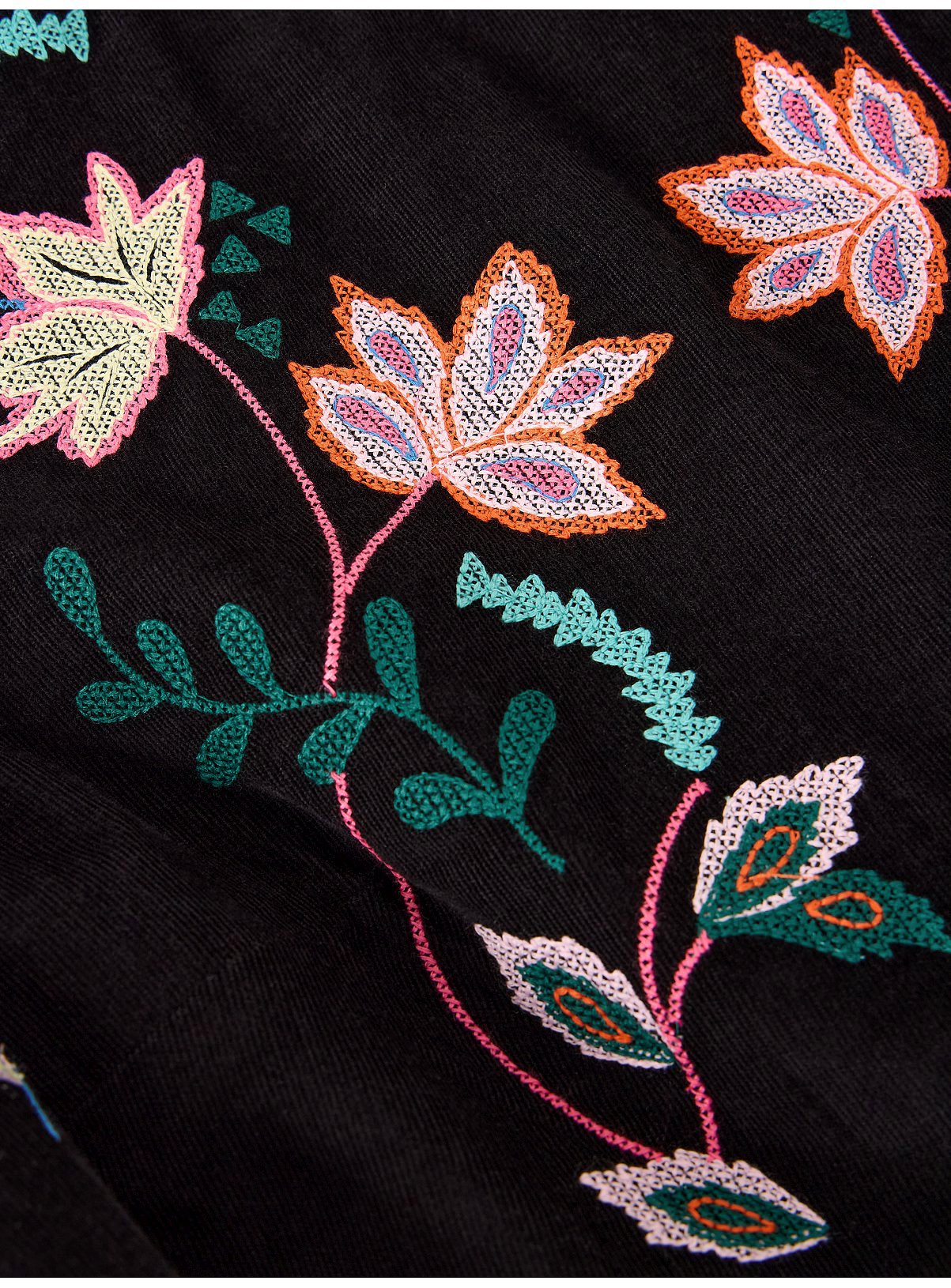 WHITE STUFF Wren Embroidered Cord Dress 16 - Image 6 thumbnail