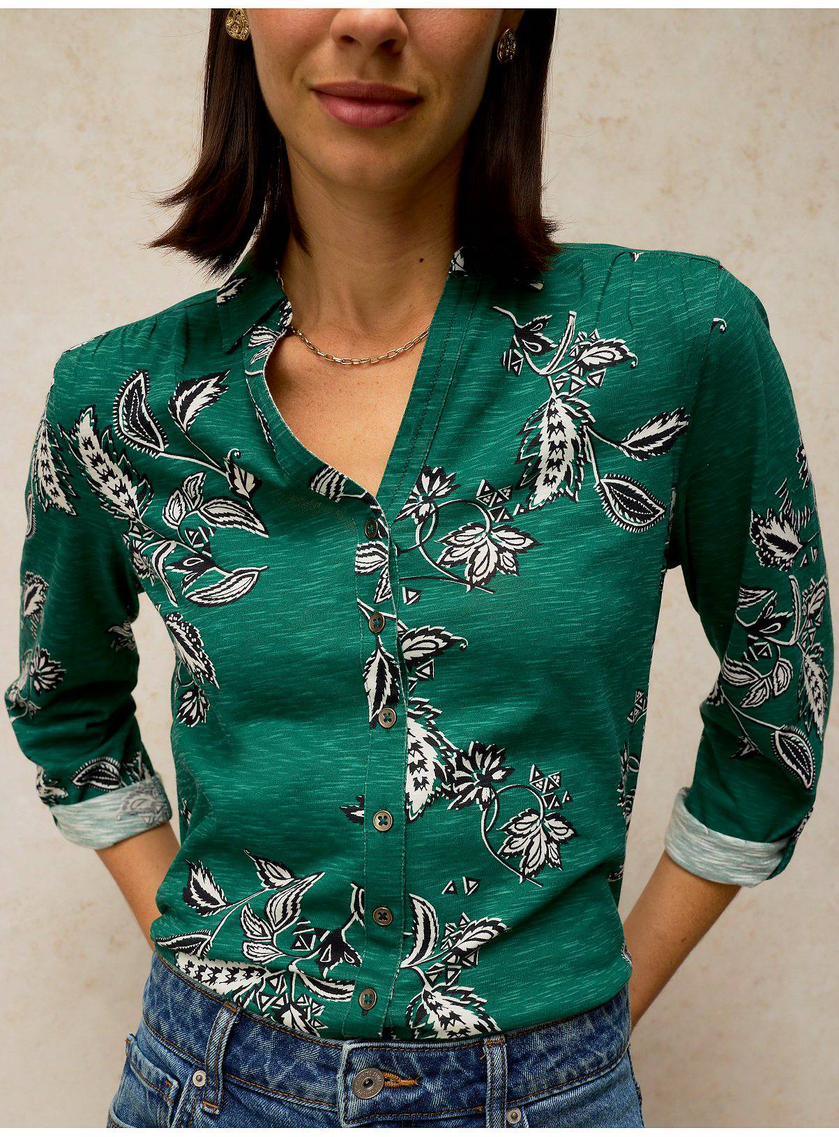 WHITE STUFF Annie Jersey Shirt 16 - Image 1