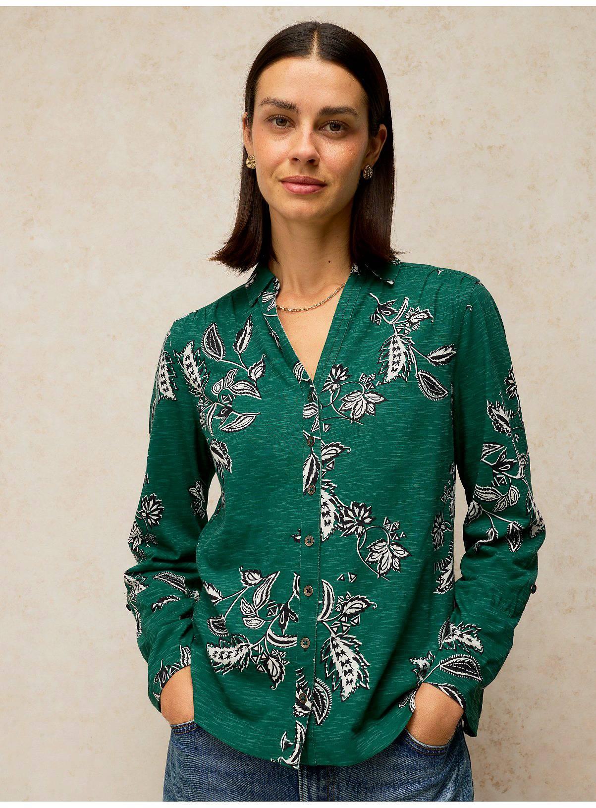 WHITE STUFF Annie Jersey Shirt 16 - Image 4