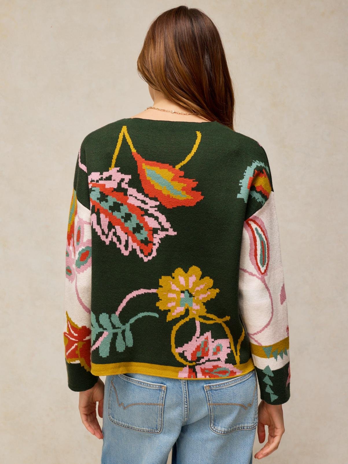 WHITE STUFF Fabia Floral Jumper 10 - Image 2 thumbnail