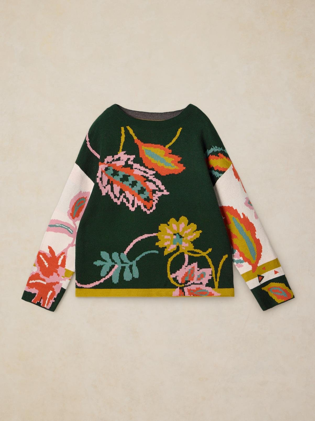 WHITE STUFF Fabia Floral Jumper 10 - Image 5 thumbnail