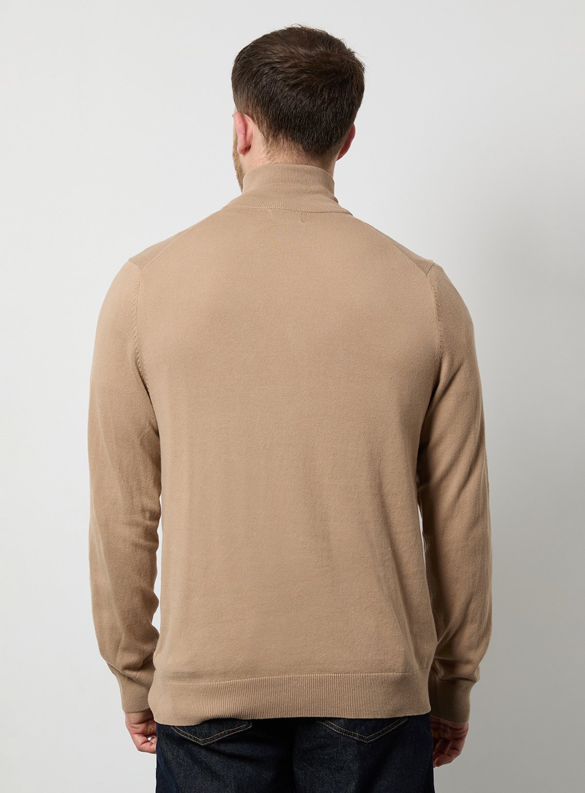 BURTON Oatmeal Cotton Rich Crew Neck Jumper L - Image 3 thumbnail