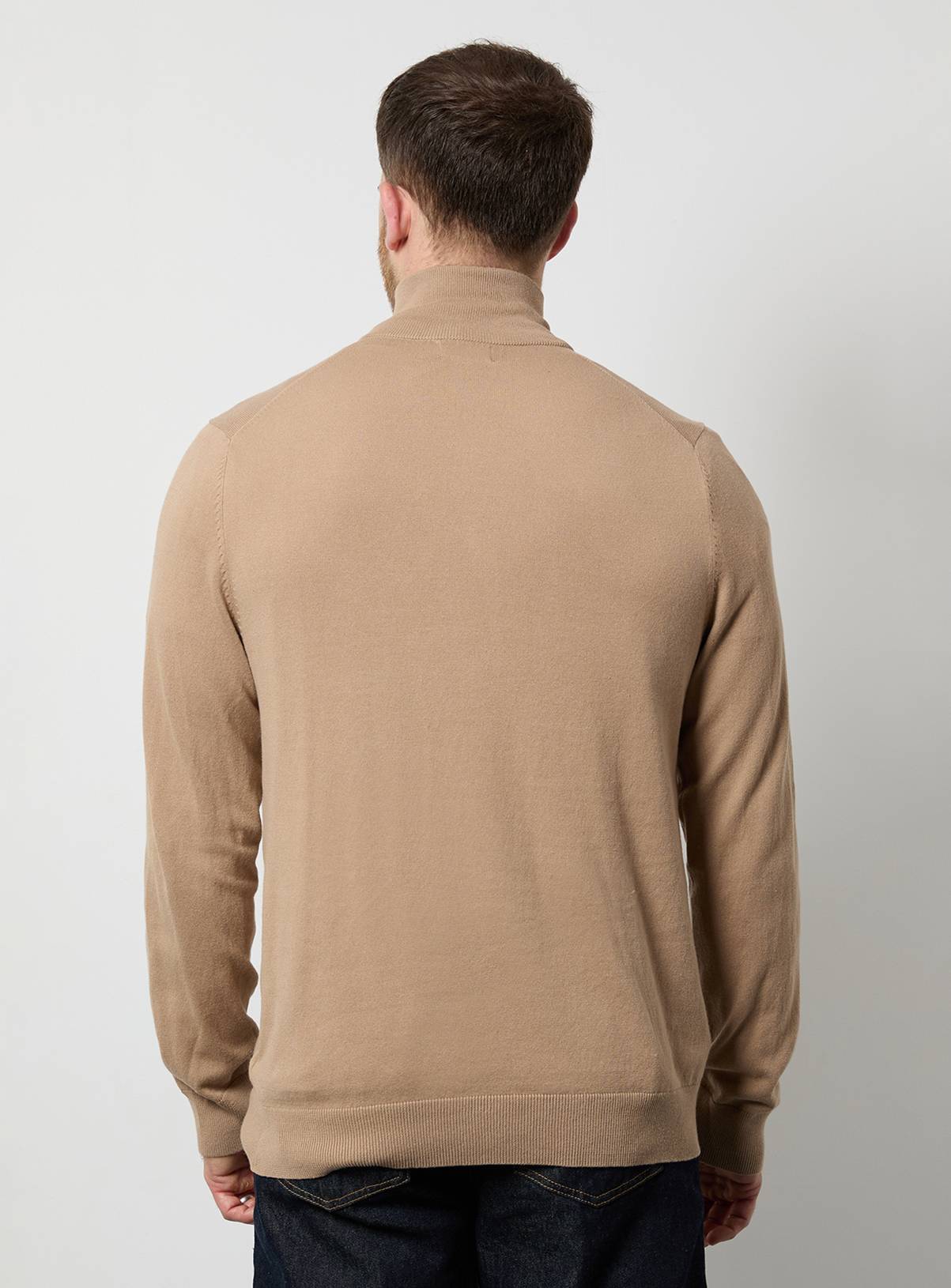 BURTON Oatmeal Cotton Rich Crew Neck Jumper L - Image 3