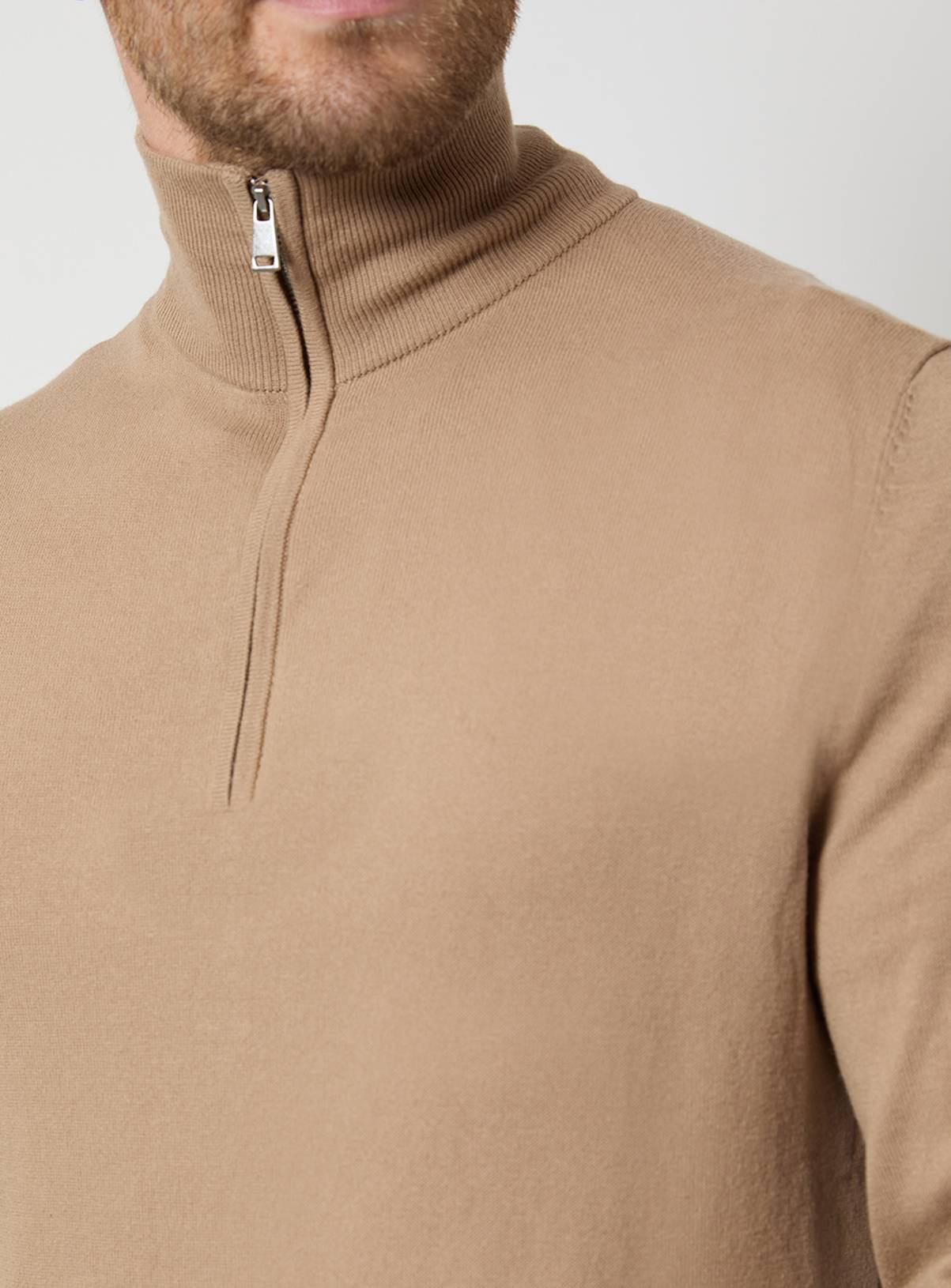 BURTON Oatmeal Cotton Rich Crew Neck Jumper L - Image 4