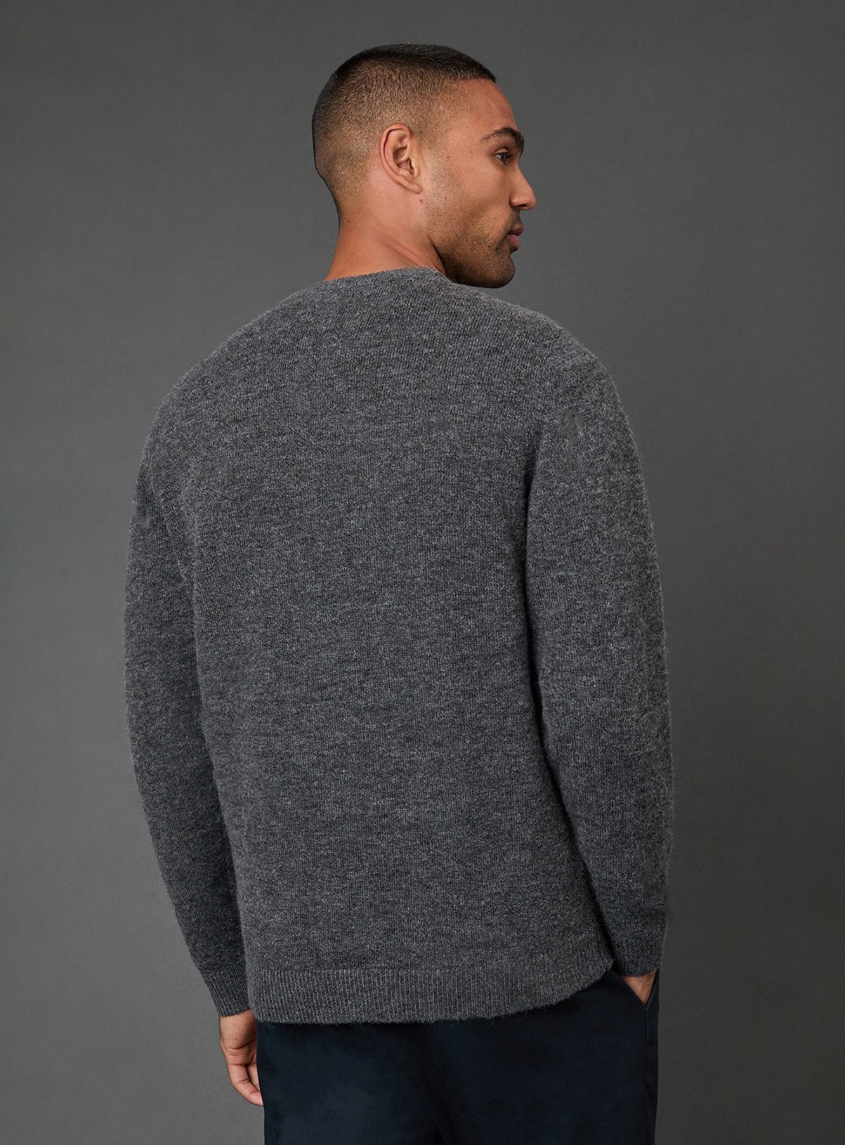 BURTON Charcoal Soft Crew Neck Jumper M - Image 4 thumbnail