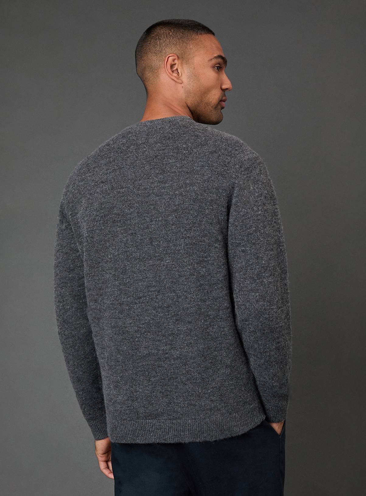 BURTON Charcoal Soft Crew Neck Jumper M - Image 4