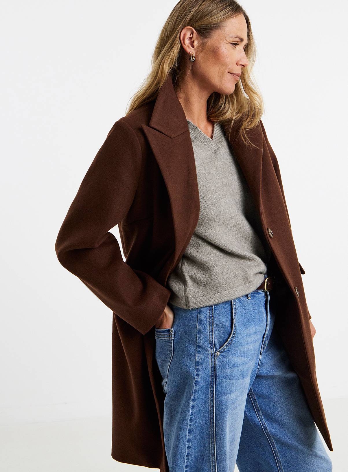 JD WILLIAMS Single Breasted Lined Coat 18 - Image 1