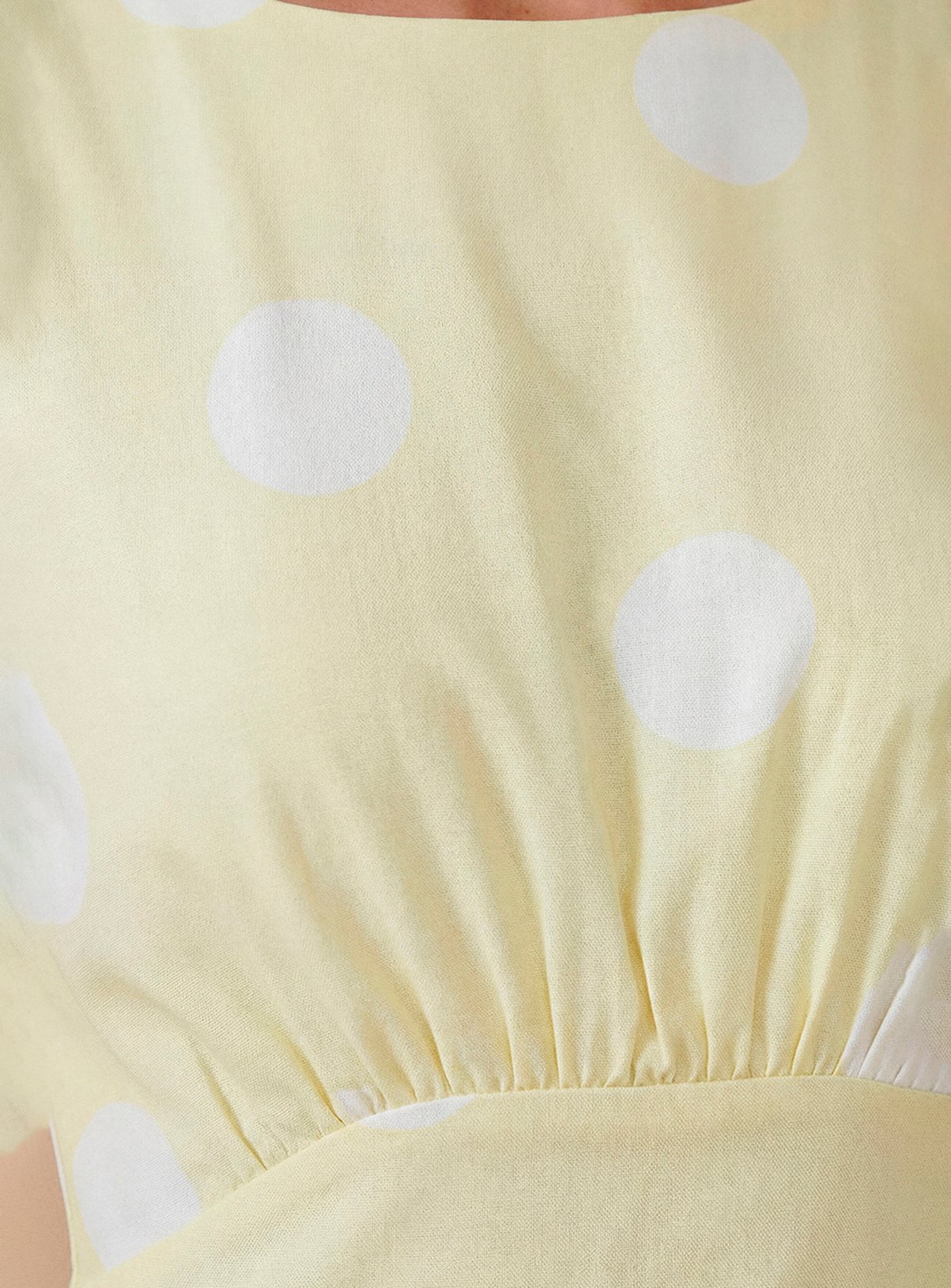 OASIS Polka Dot Crepe Maxi Dress Yellow 10 - Image 4 thumbnail