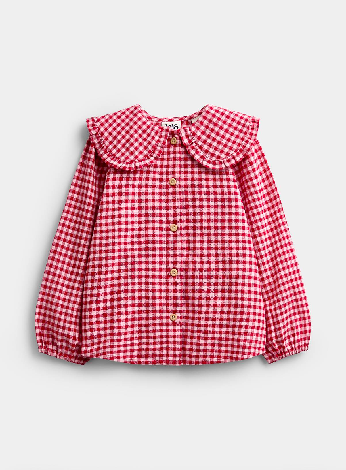 JOJO MAMAN BÉBÉ Shirt and Heart Pocket Dress Set Light Wash Denim 12-18 months - Image 2