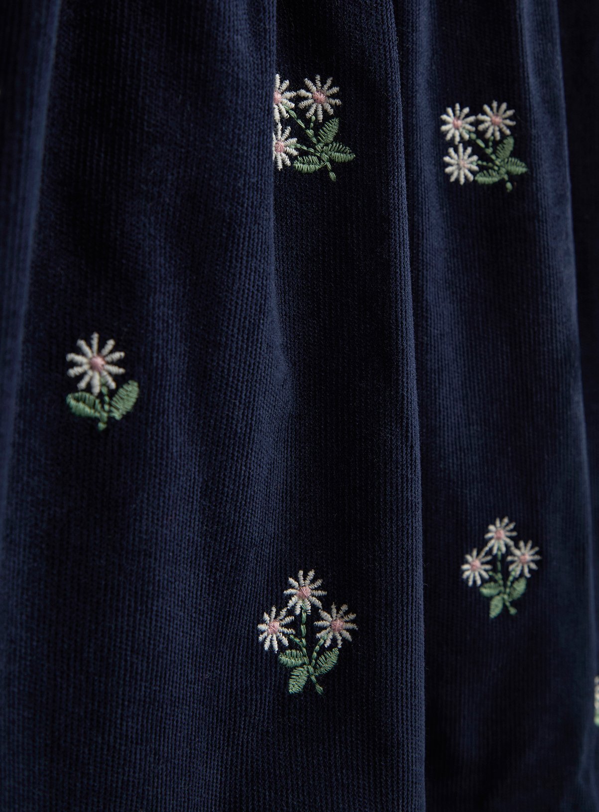 JOJO MAMAN BÉBÉ Embroidered Cord Pinafore Dress and Blouse Set Navy Blue 18-24 months - Image 7 thumbnail