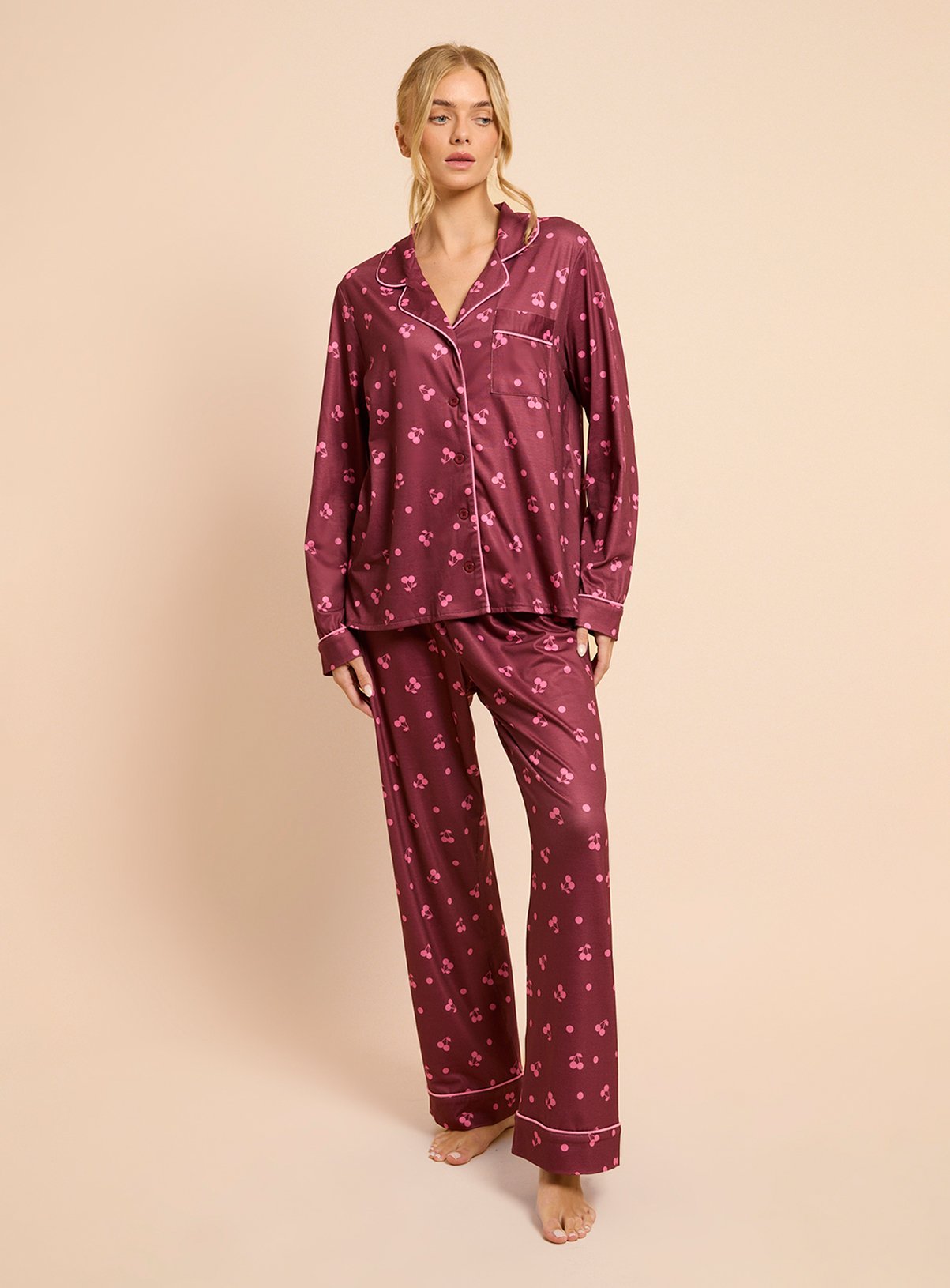 DOROTHY PERKINS Long Sleeve Jersey Pyjama set L - Image 1 thumbnail