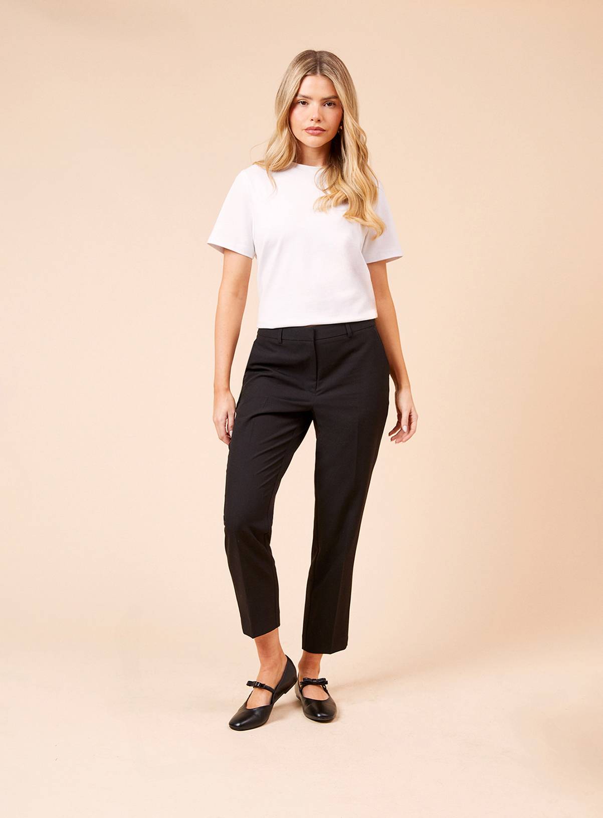 DOROTHY PERKINS Slim Leg Tailored Ankle Grazer Trouser Black 12 - Image 2