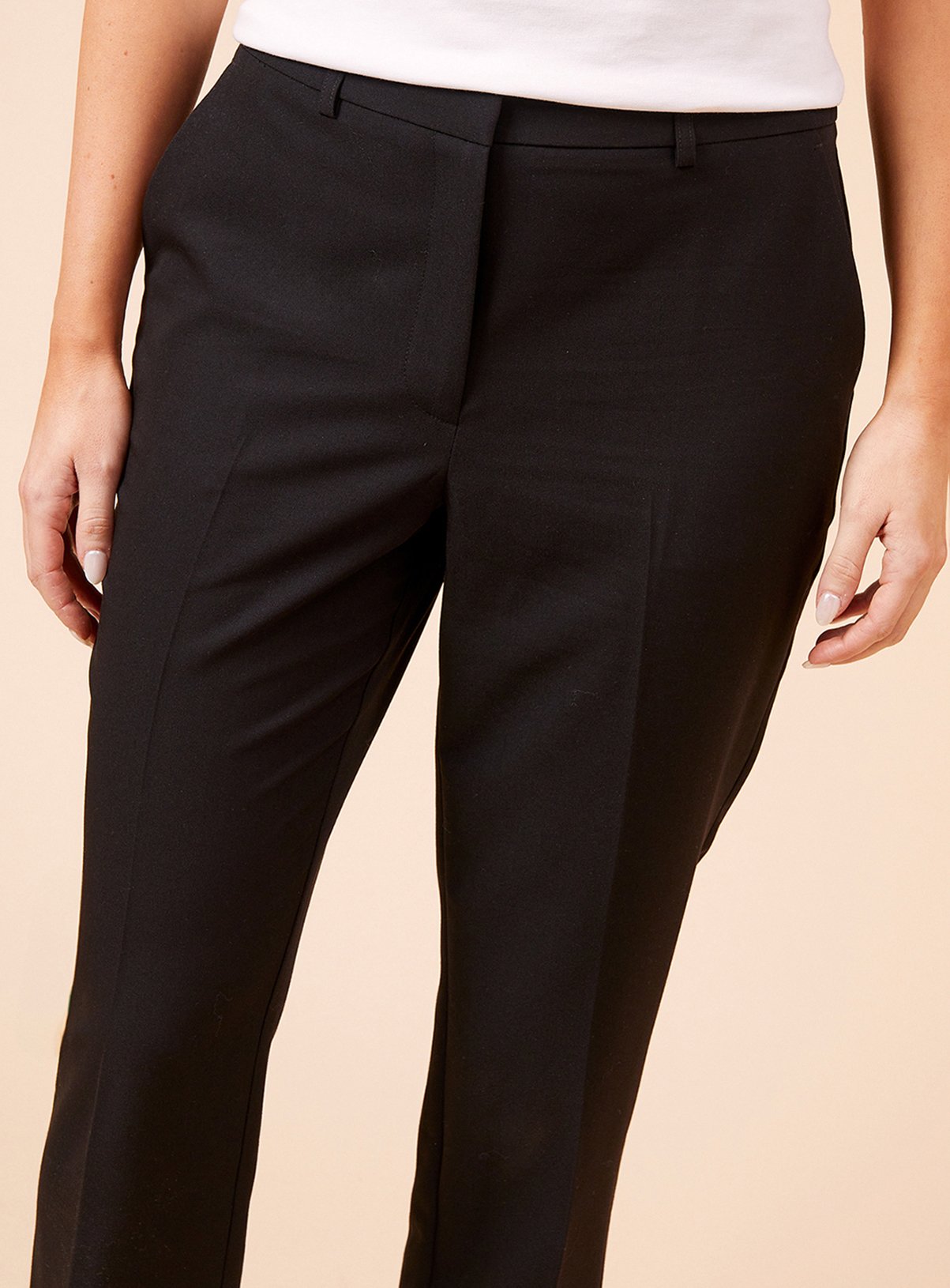 DOROTHY PERKINS Slim Leg Tailored Ankle Grazer Trouser Black 12 - Image 4 thumbnail