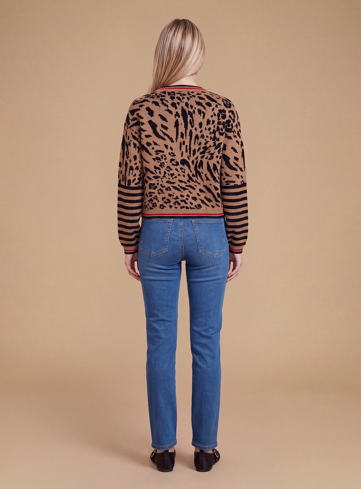 DOROTHY PERKINS Animal Button Up Crew Neck Cardigan M - Image 2 thumbnail