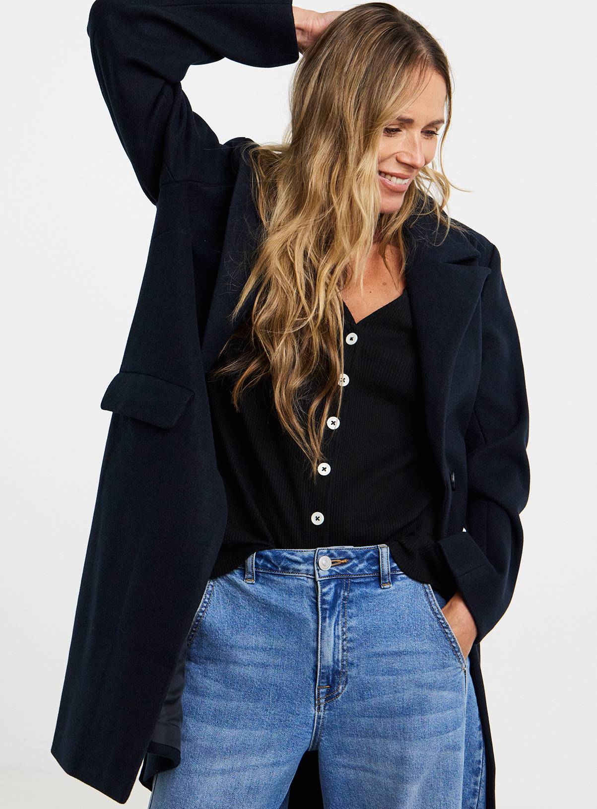 JD WILLIAMS Single Breasted Lined Coat 10 - Image 2