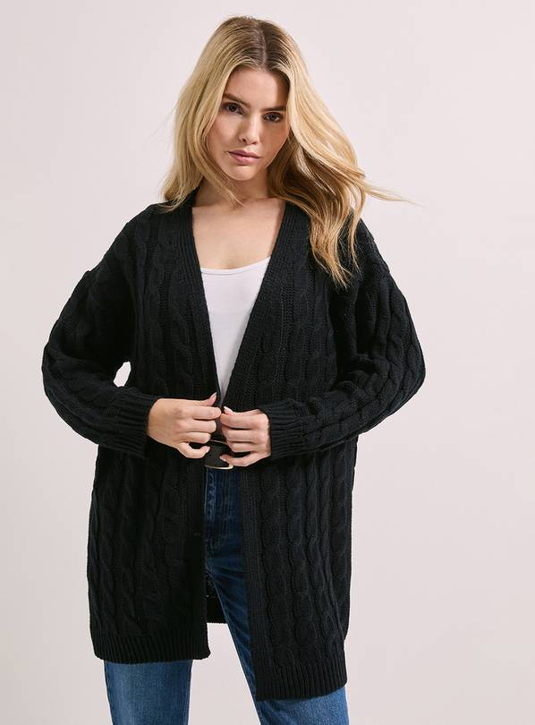 DOROTHY PERKINS Chunky Longline Multi Cable Cardigan M