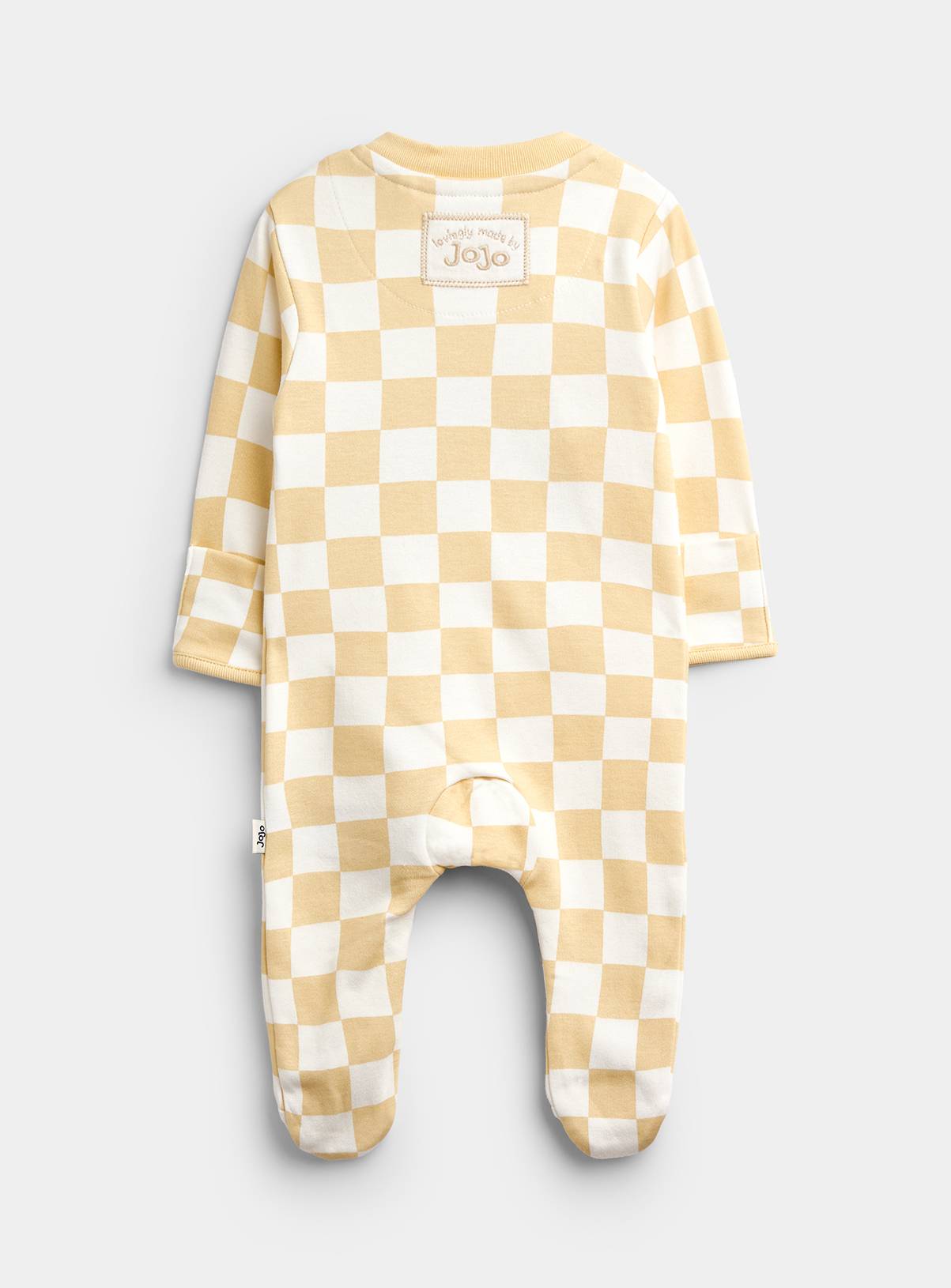 JOJO MAMAN BÉBÉ Croissant Applique Zip Sleepsuit Natural Newborn - Image 5