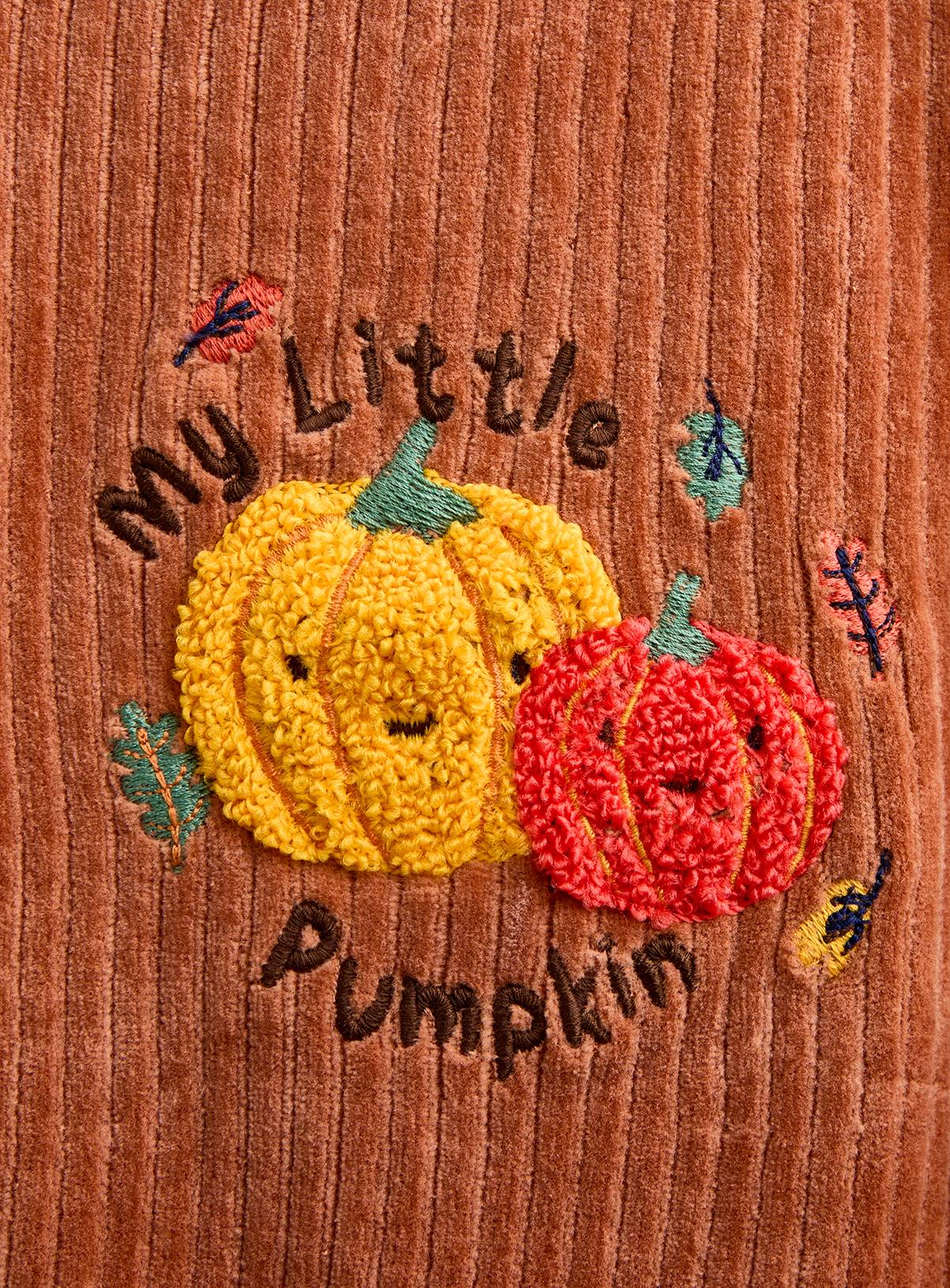 JOJO MAMAN BÉBÉ 2 Piece Pumpkin Dungaree Set Orange Up To 3 mths - Image 7