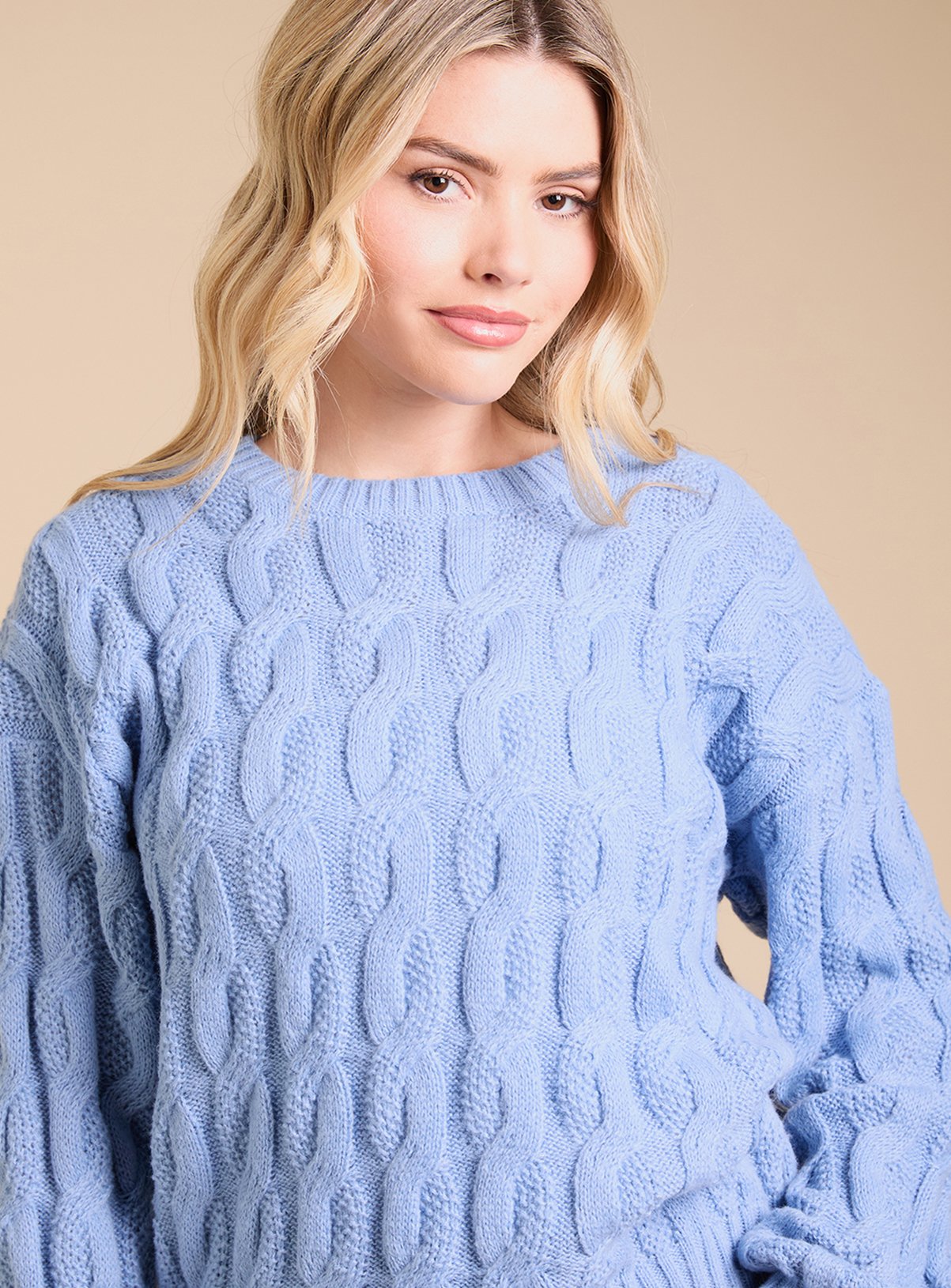 DOROTHY PERKINS Cable Knit Jumper with Detachable Scarf XL - Image 4 thumbnail