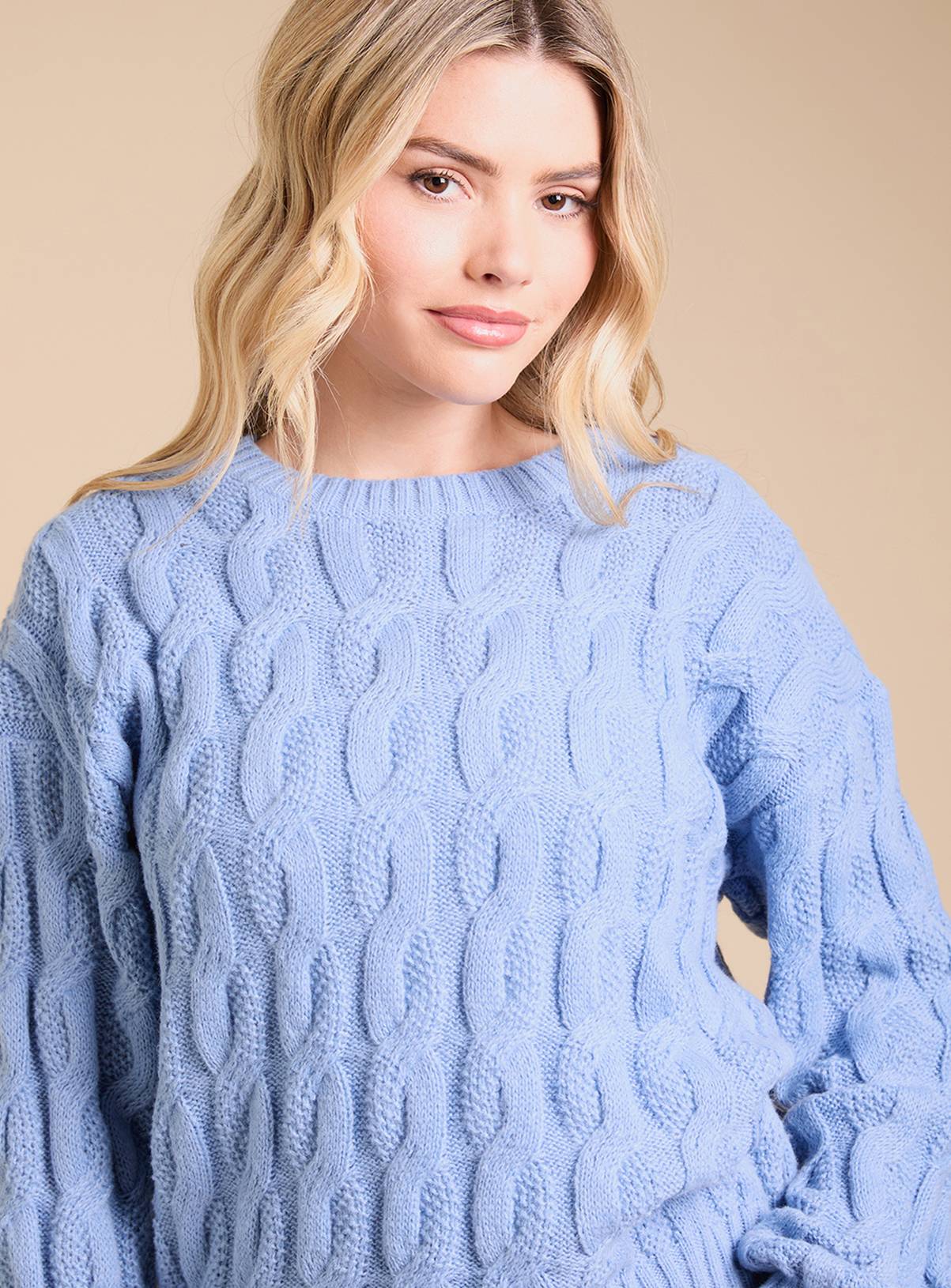 DOROTHY PERKINS Cable Knit Jumper with Detachable Scarf XL - Image 4