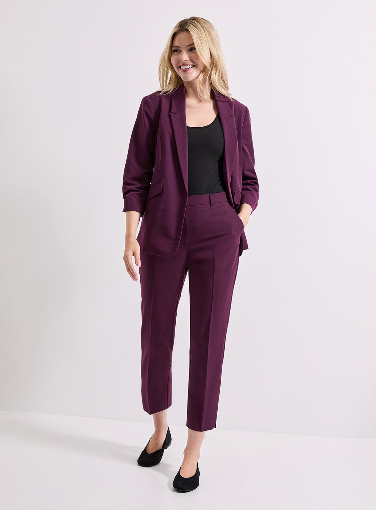 DOROTHY PERKINS Ruched Sleeve Blazer 8 - Image 2 thumbnail