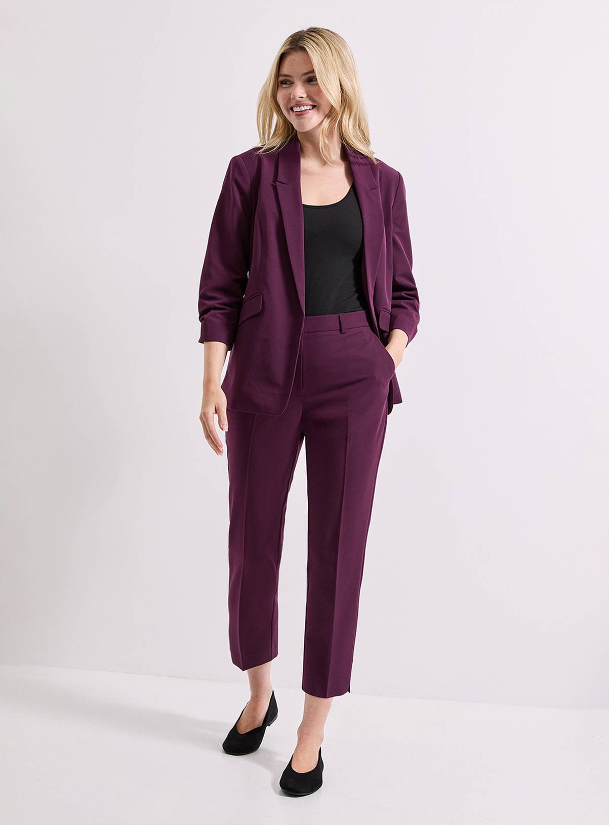 DOROTHY PERKINS Ruched Sleeve Blazer 8 - Image 2