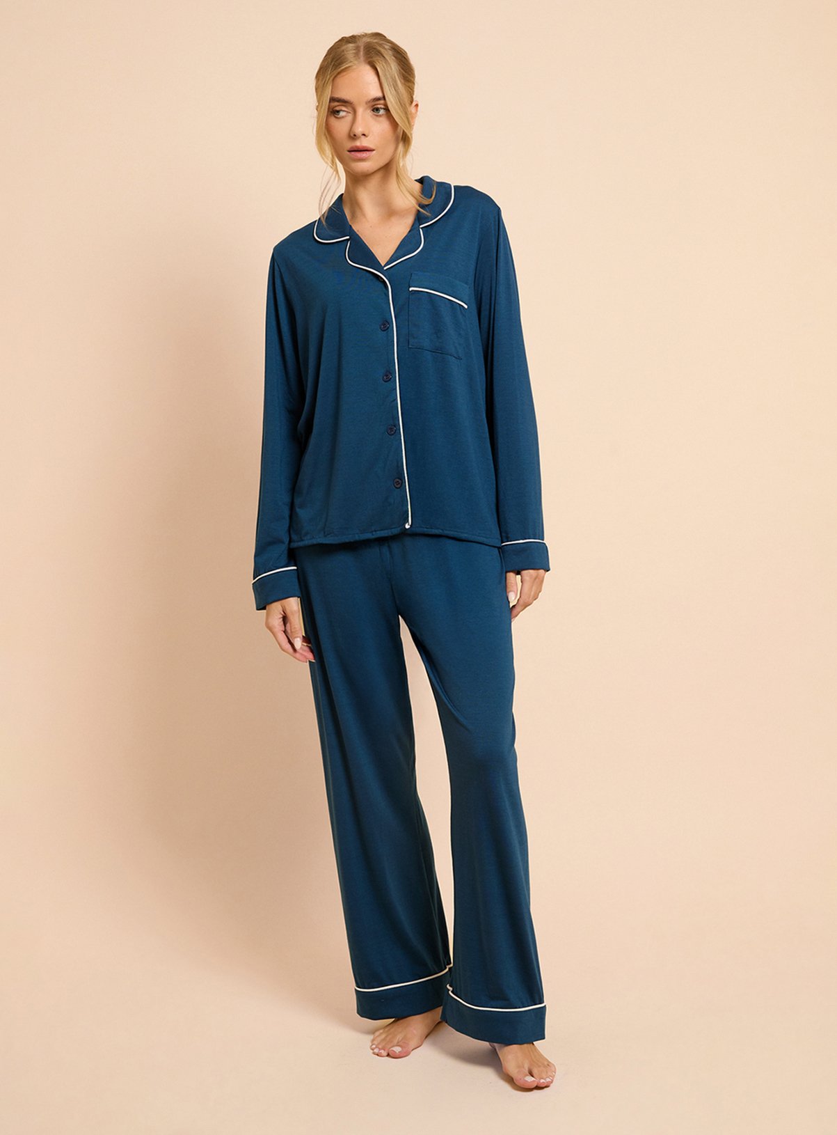 DOROTHY PERKINS Long Sleeve Jersey Pyjama Set L - Image 1 thumbnail