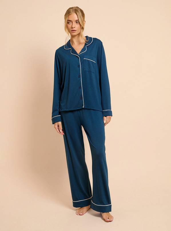 DOROTHY PERKINS Long Sleeve Jersey Pyjama Set S