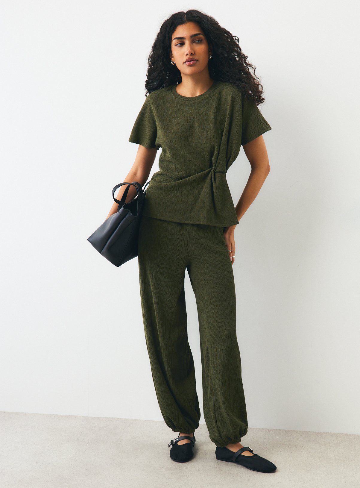 Khaki Balloon Trouser Co-Ord XL - Image 2 thumbnail