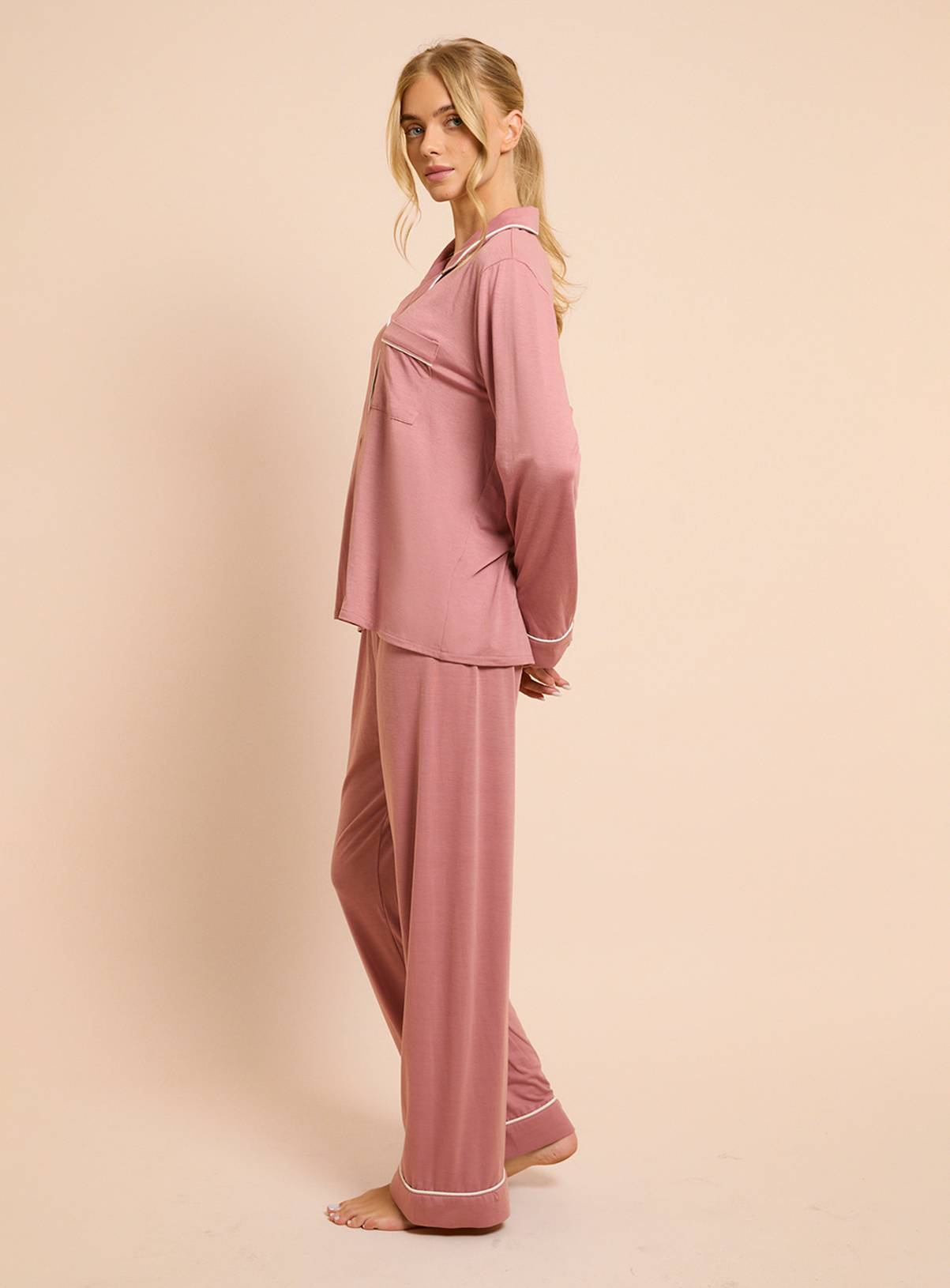 DOROTHY PERKINS Long Sleeve Jersey Pyjama Set S - Image 2