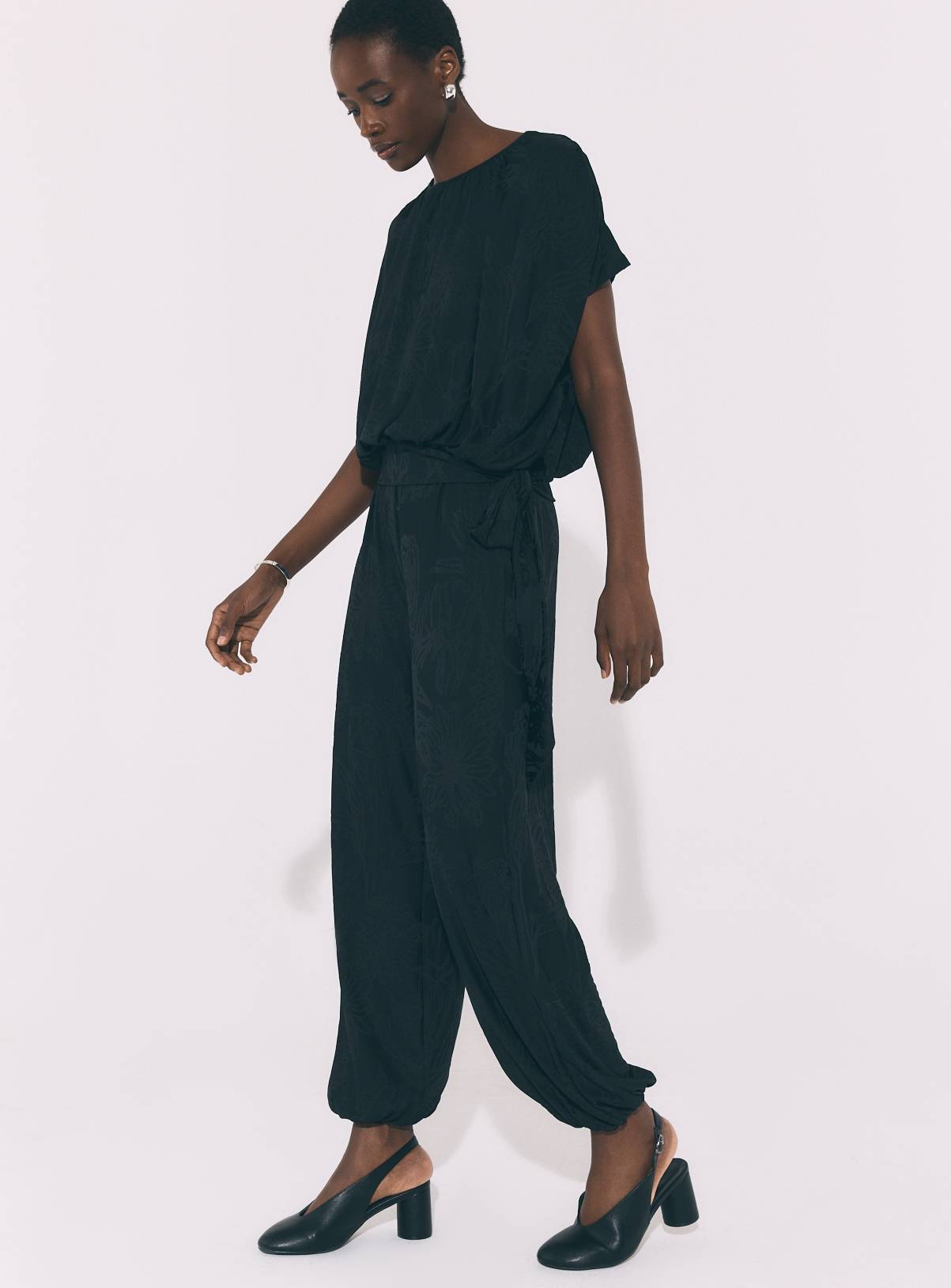 Black Balloon Leg Trouser Co-ord M - Image 2