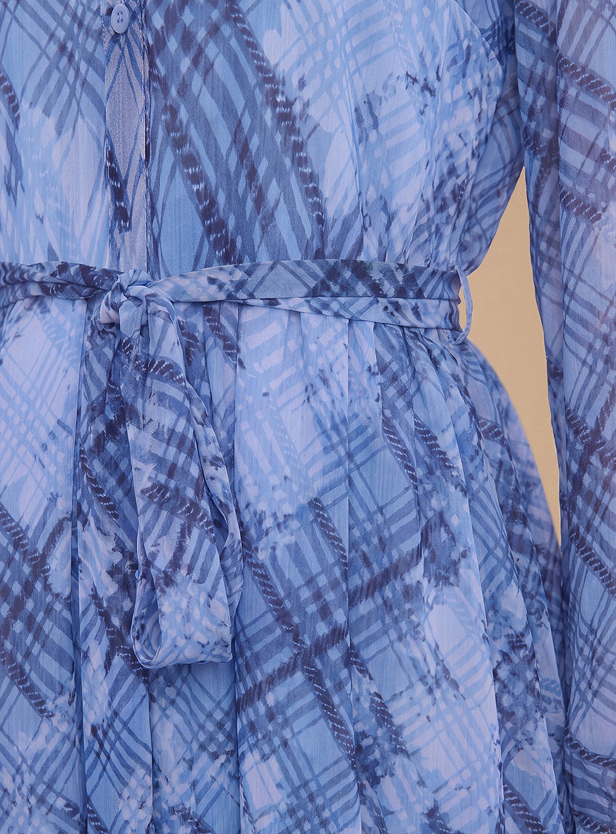 DOROTHY PERKINS Petite Hanky Hem Printed Chiffon Shirt Dress 16 - Image 4 thumbnail