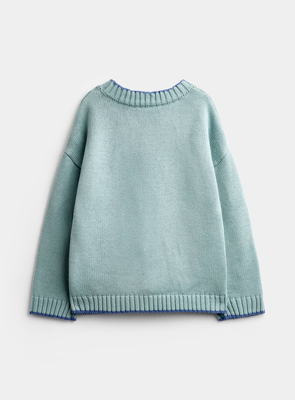 JOJO MAMAN BÉBÉ Yeti Mountain Scene Jumper Blue Marl 18-24 months - Image 2