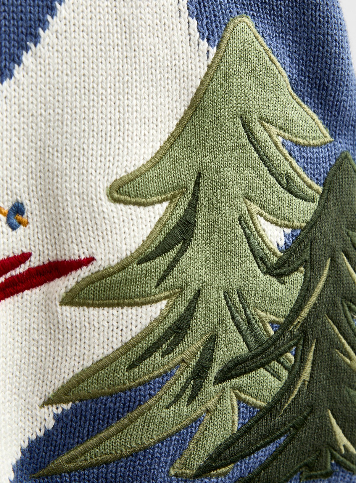 JOJO MAMAN BÉBÉ Yeti Mountain Scene Jumper Blue Marl 18-24 months - Image 4 thumbnail
