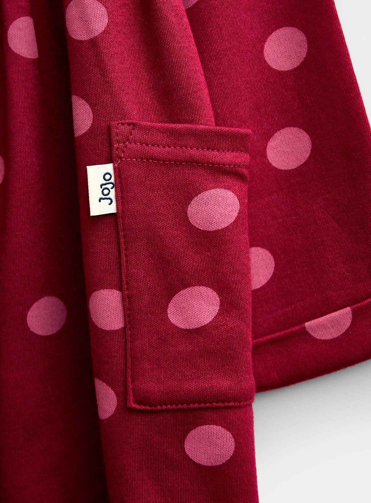 JOJO MAMAN BÉBÉ Classic Large Spot Dress Burgundy Red 3-4 Years - Image 3