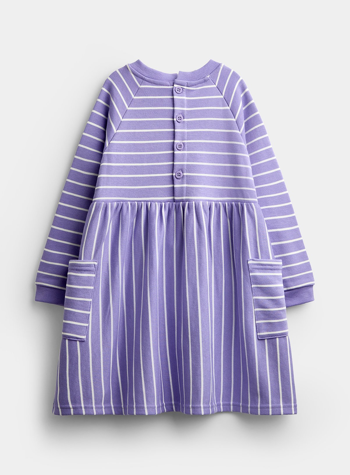 JOJO MAMAN BÉBÉ Skating Dinos Jersey Dress Mid Purple 18-24 months - Image 2 thumbnail