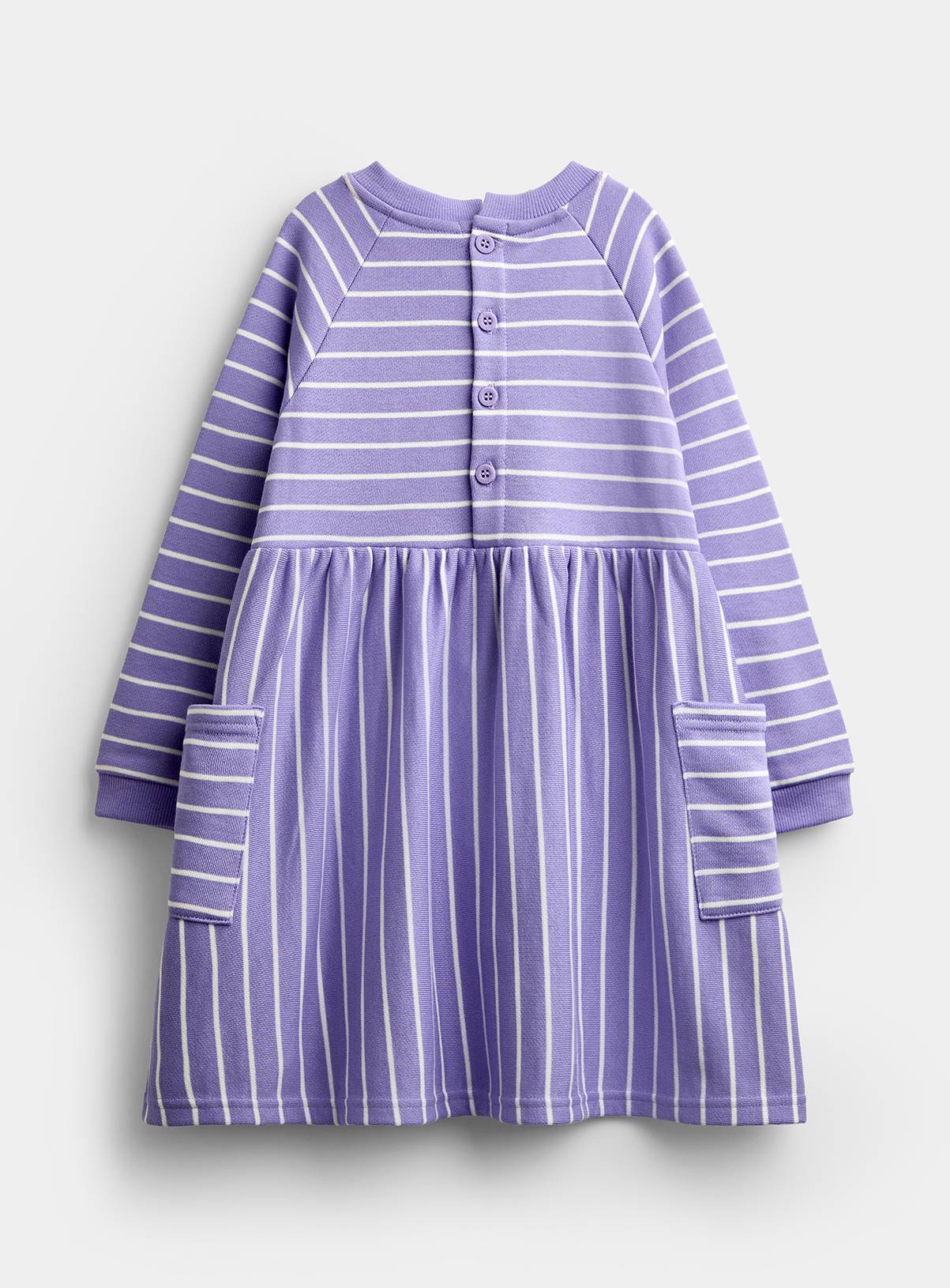 JOJO MAMAN BÉBÉ Skating Dinos Jersey Dress Mid Purple 18-24 months - Image 2