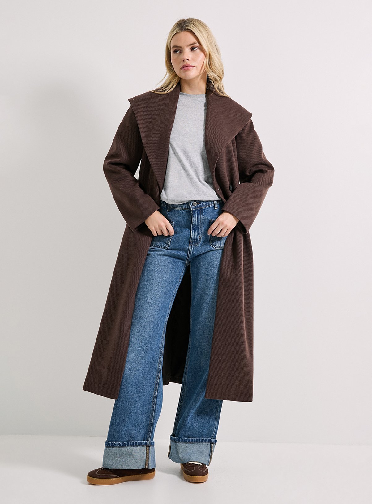 DOROTHY PERKINS Shawl Belted Coat 16 - Image 1 thumbnail