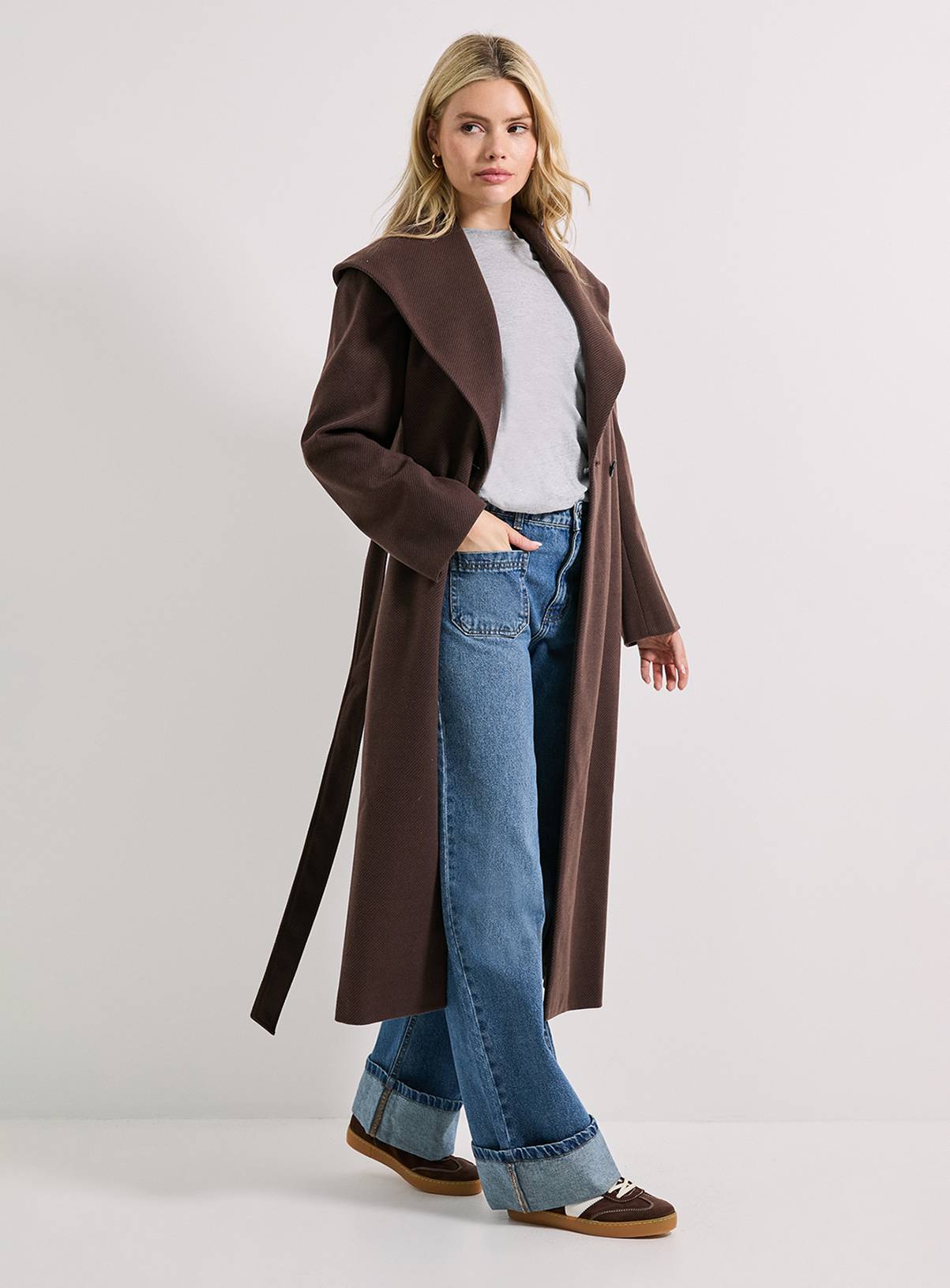 DOROTHY PERKINS Shawl Belted Coat 16 - Image 2