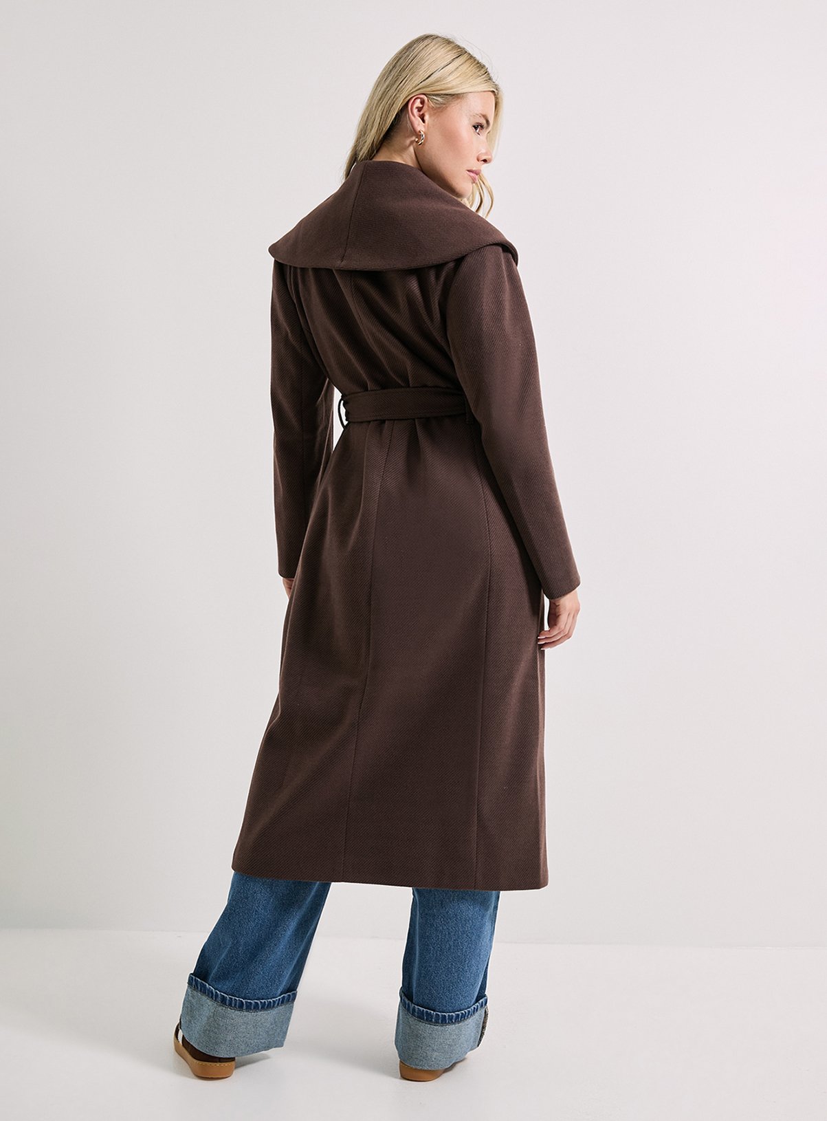 DOROTHY PERKINS Shawl Belted Coat 16 - Image 3 thumbnail