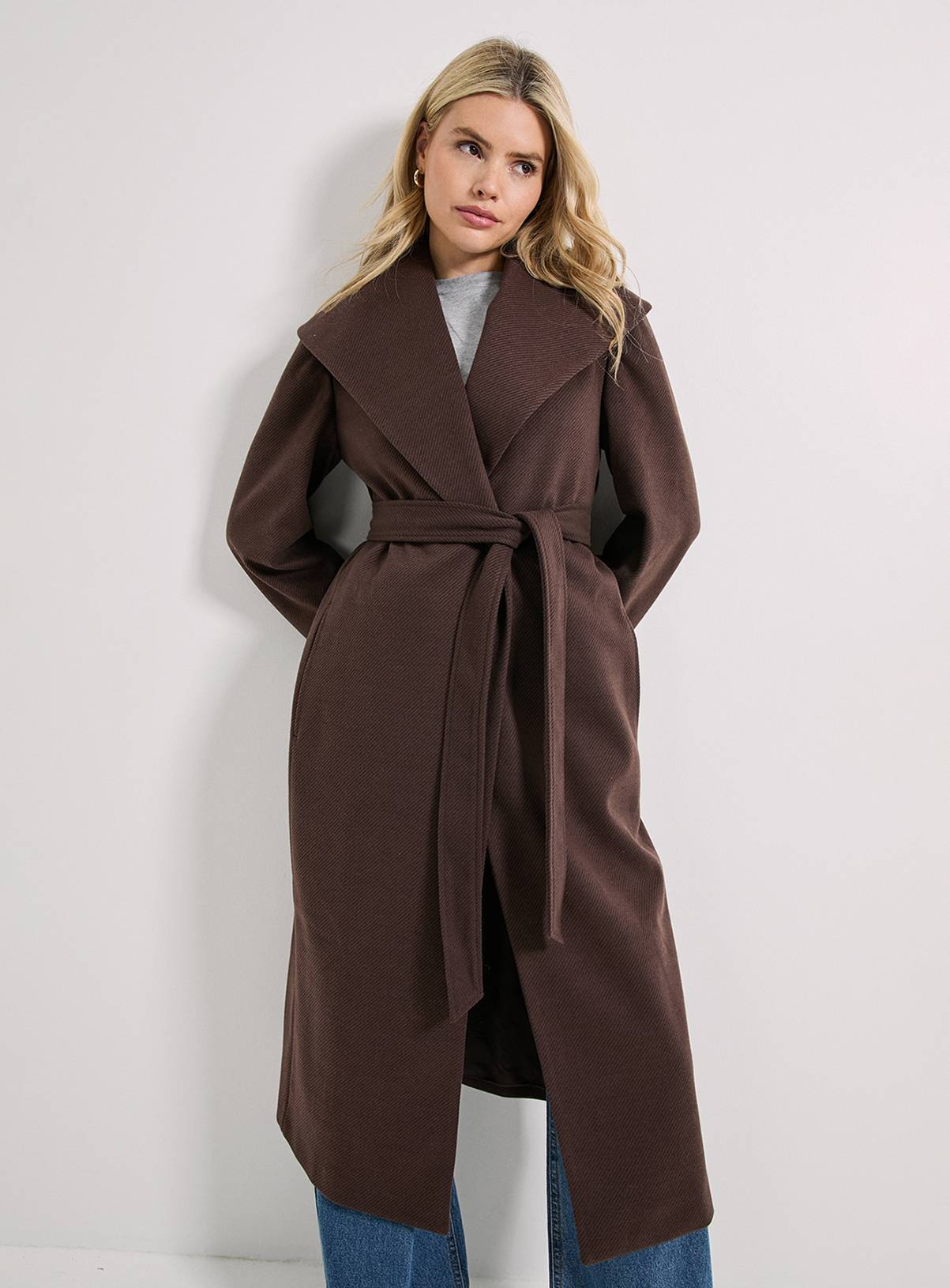 DOROTHY PERKINS Shawl Belted Coat 16 - Image 4