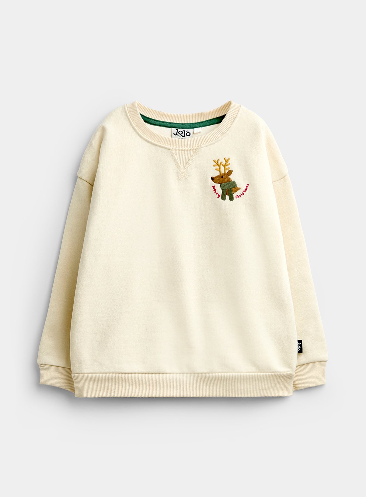 JOJO MAMAN BÉBÉ Santa Snacks Sweatshirt & Jogger Set Ecru 2-3 Years - Image 2 thumbnail